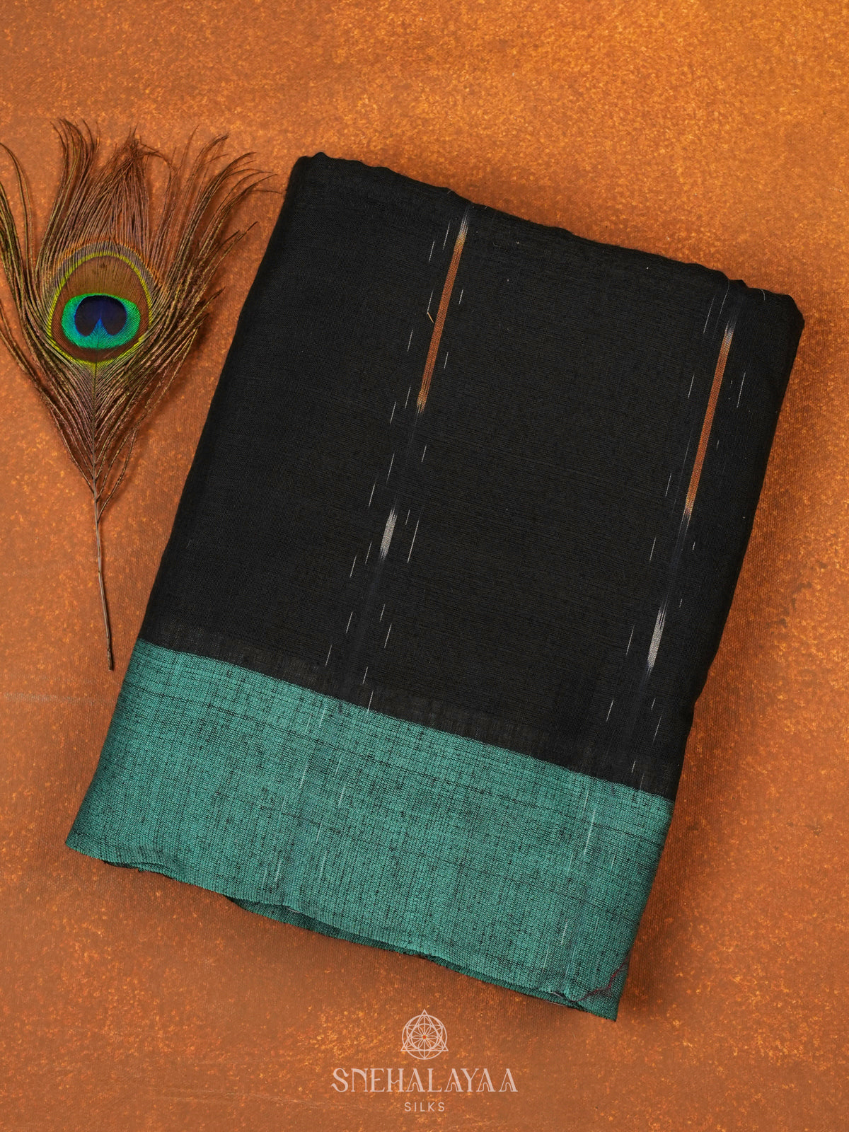 Black Sambalpuri Cotton Saree