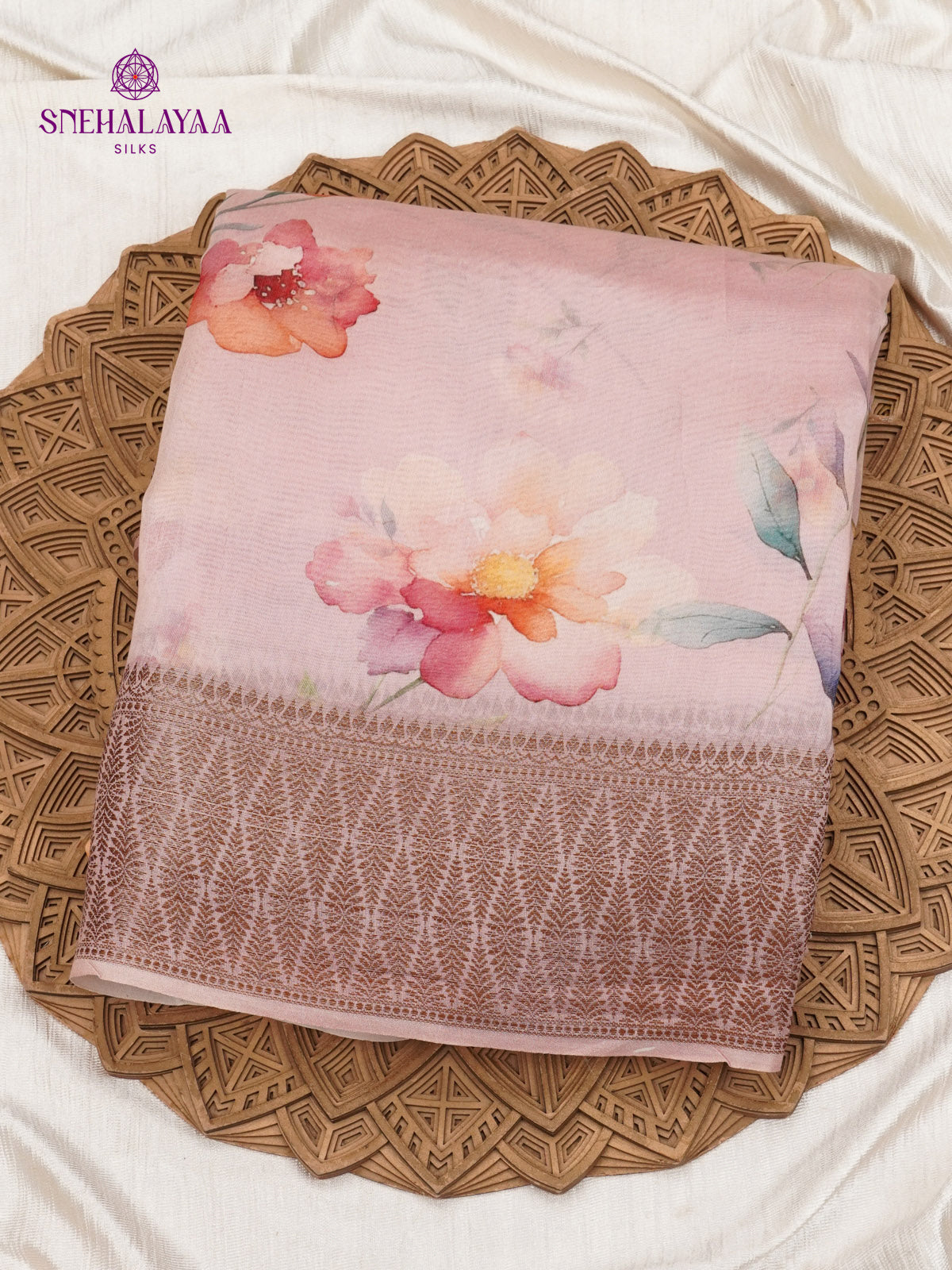 Pastel Pink Chanderi Saree