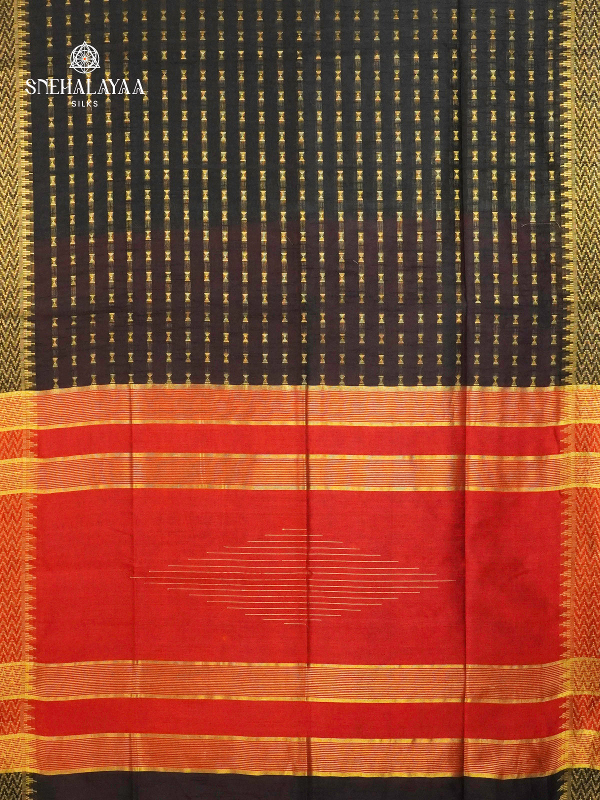 Black Bamboo Silk Saree