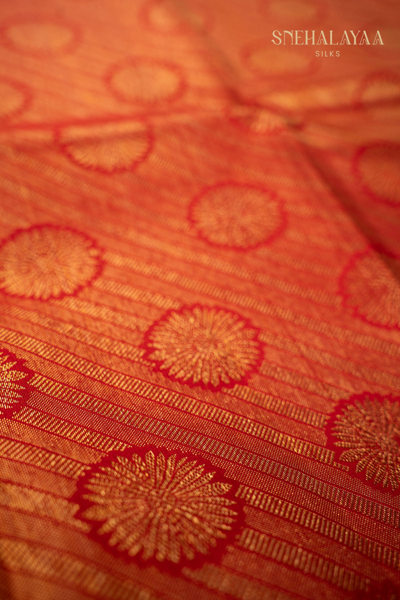 Rose Red Kancheevaram Silk Saree
