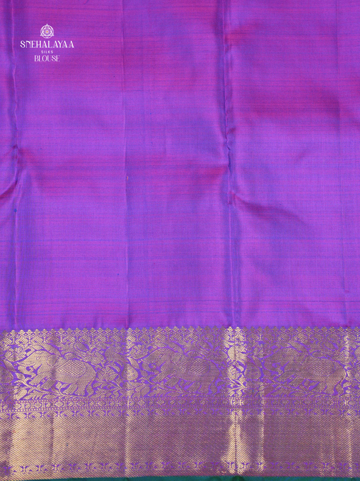 Peacock Blue Kanjivaram Silk Saree