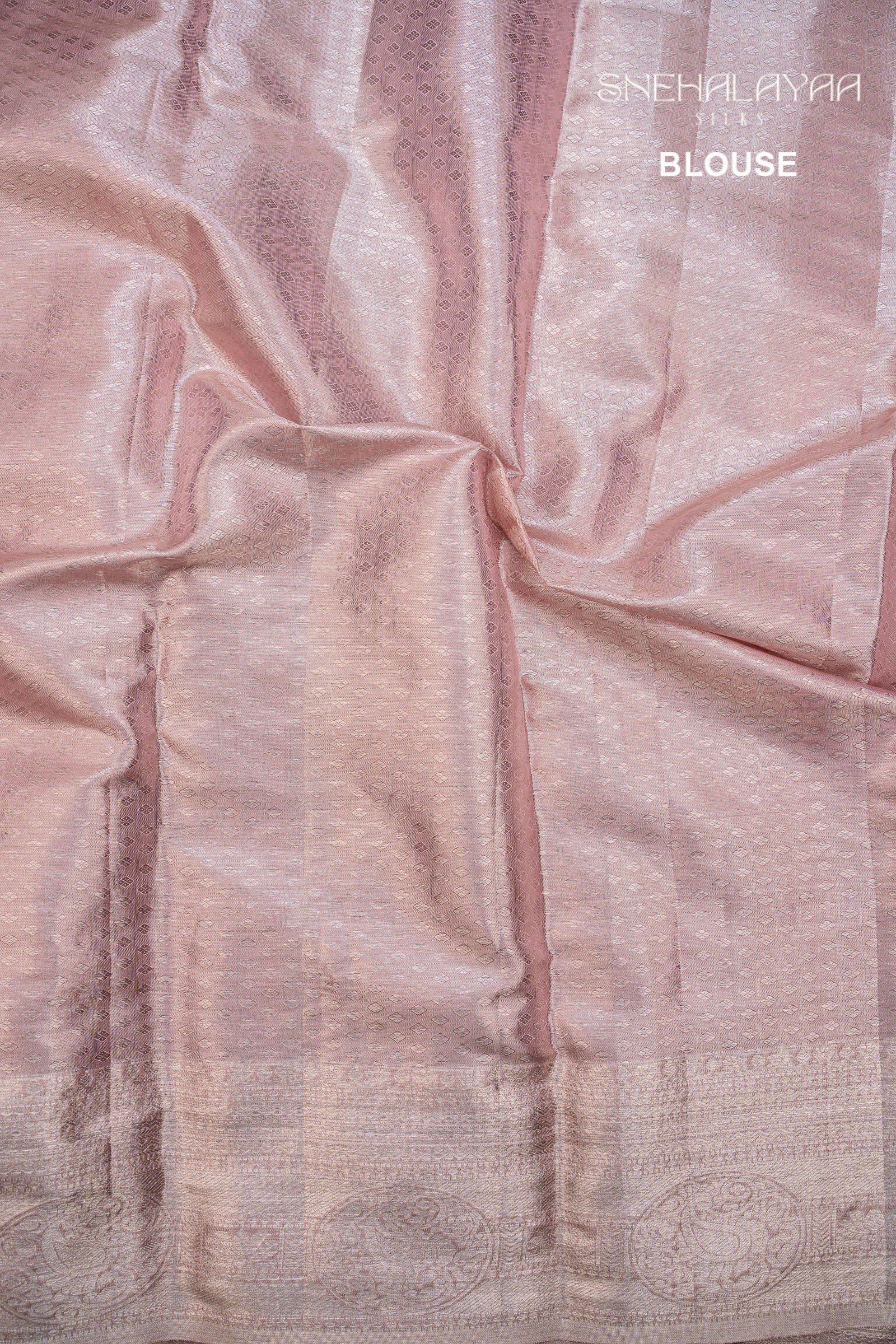 Blush Pink Kancheevaram Silk Saree