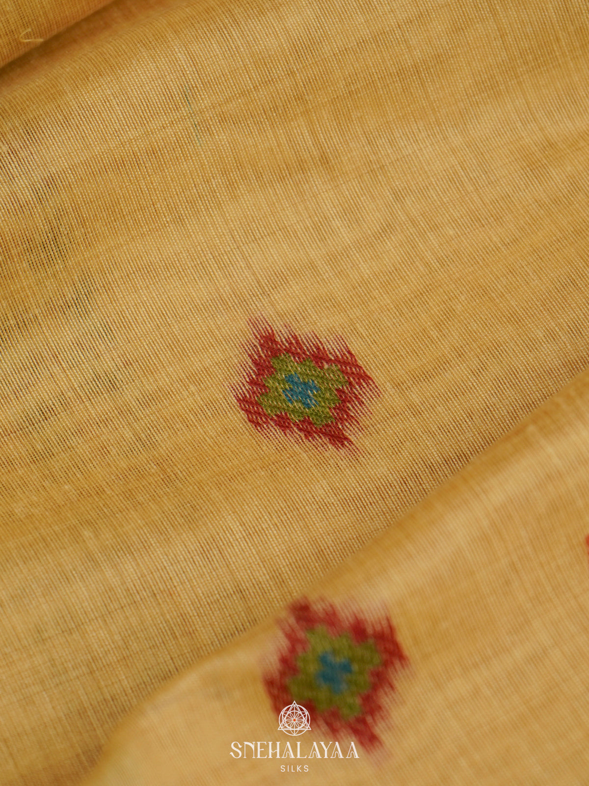 Yellow Munga Cotton Saree