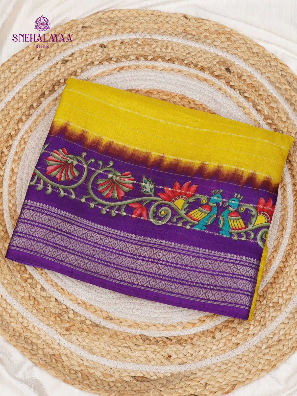 Mehendri Green Dola Silk Saree