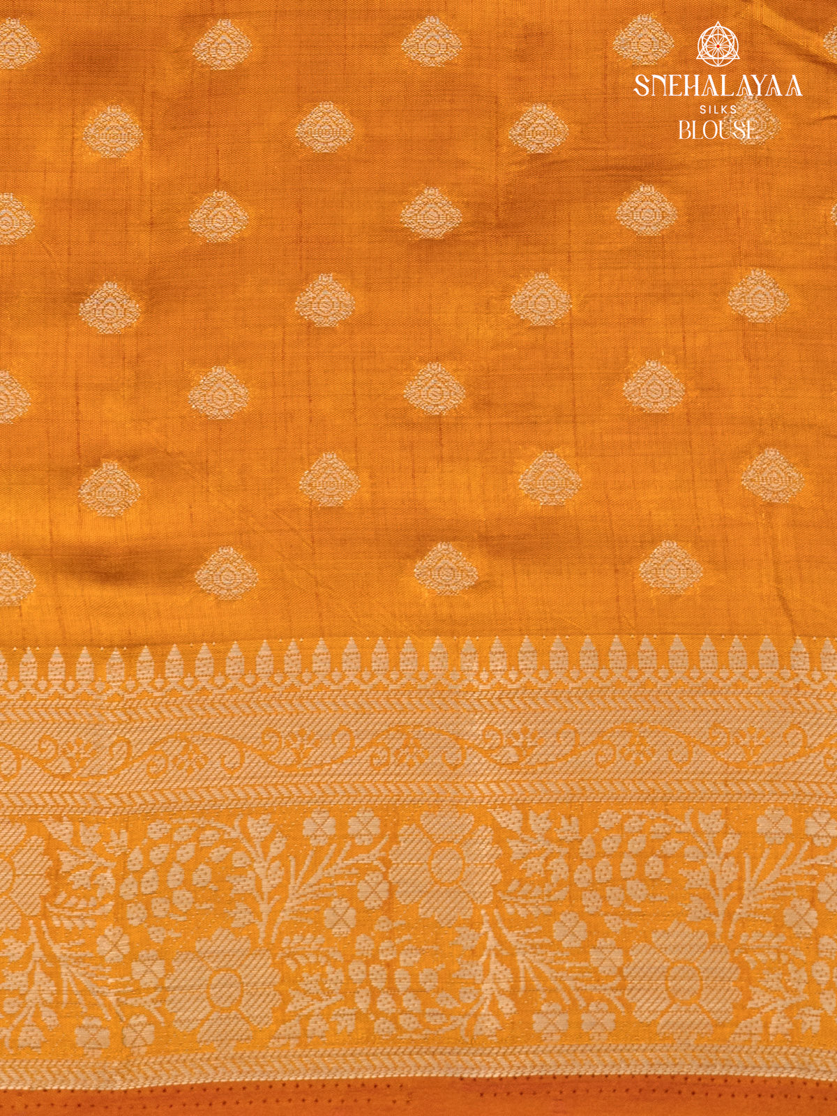 Mustard Yellow Raw Silk Saree