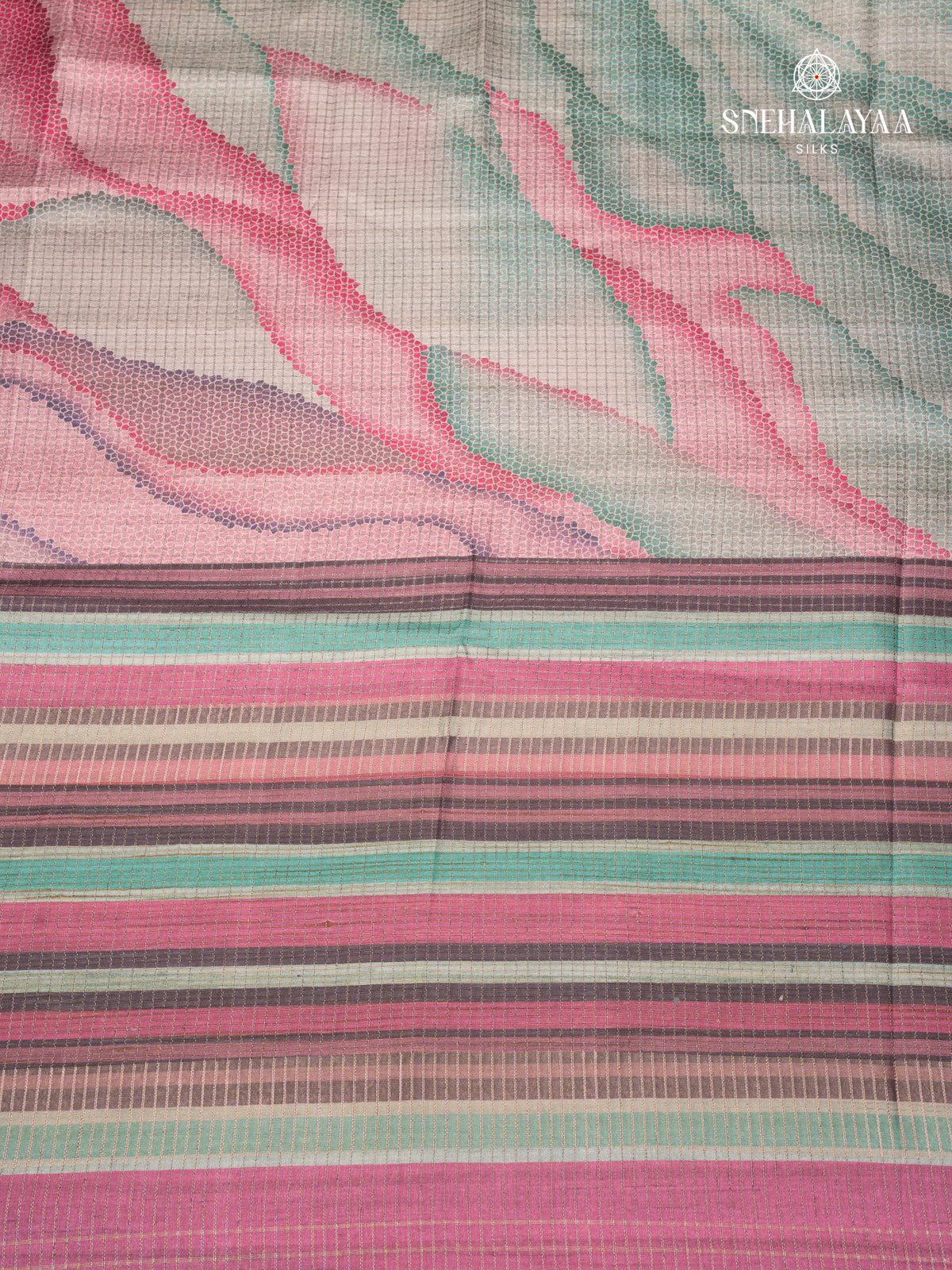 Multi Colour Tussar Saree