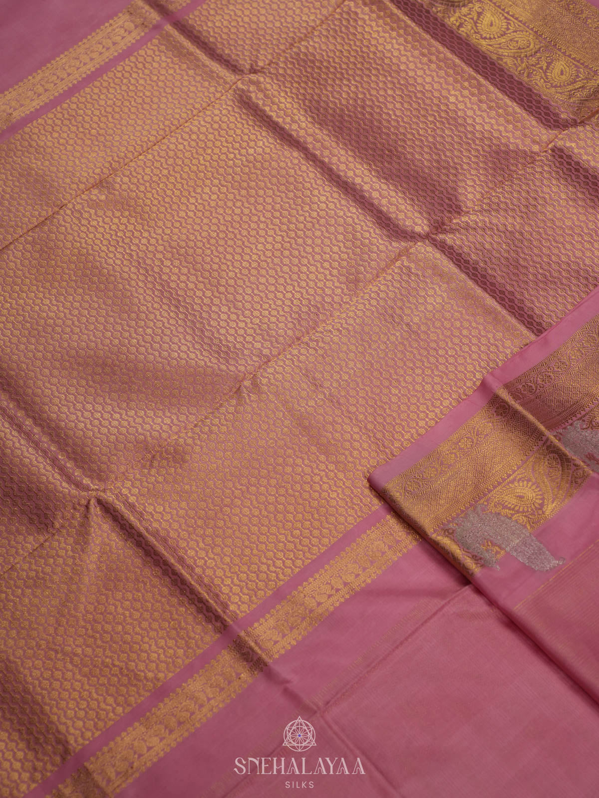 Pale Pink Venkatagiri Silk Saree