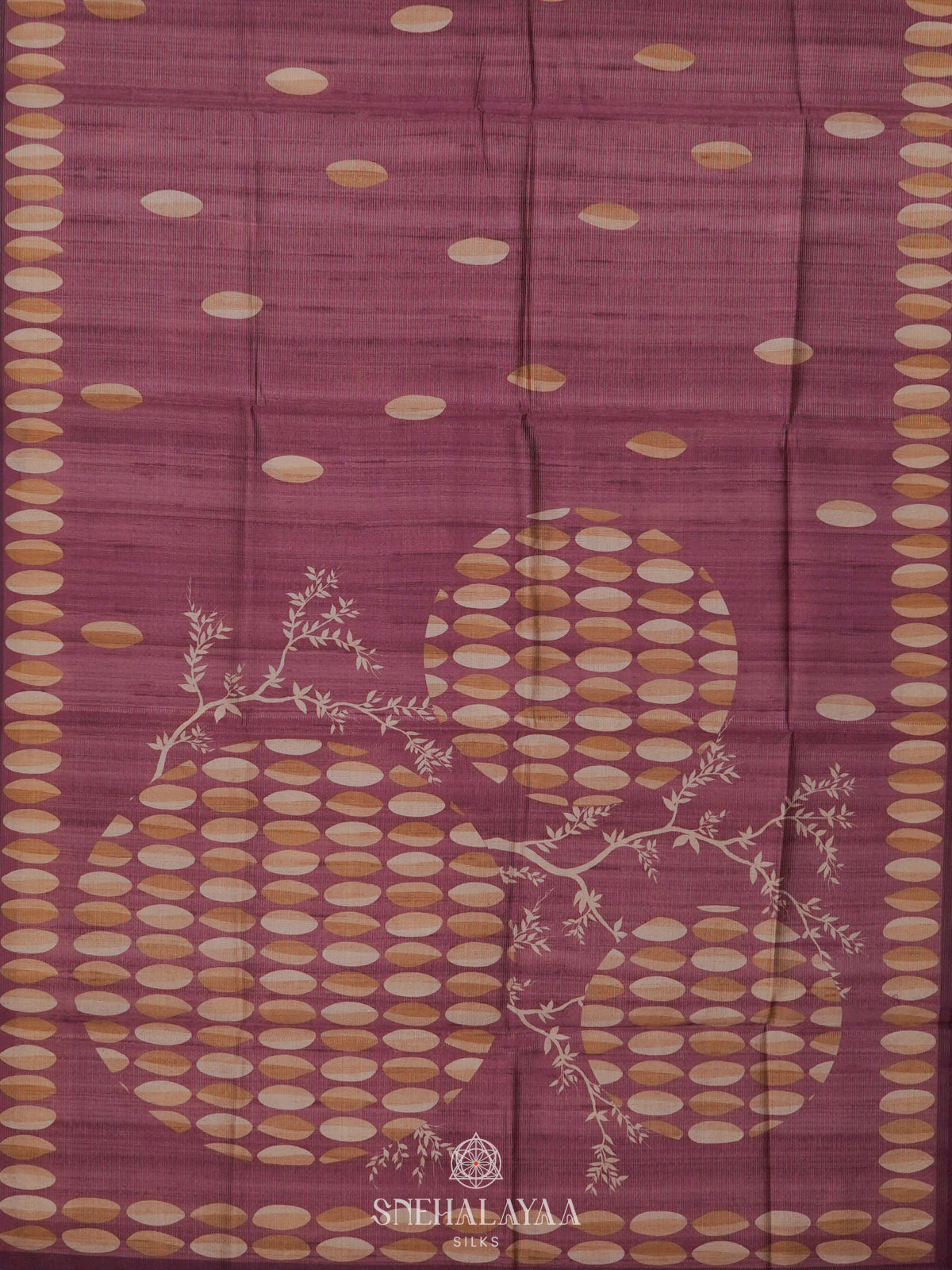 Pale Pink Tussar Saree