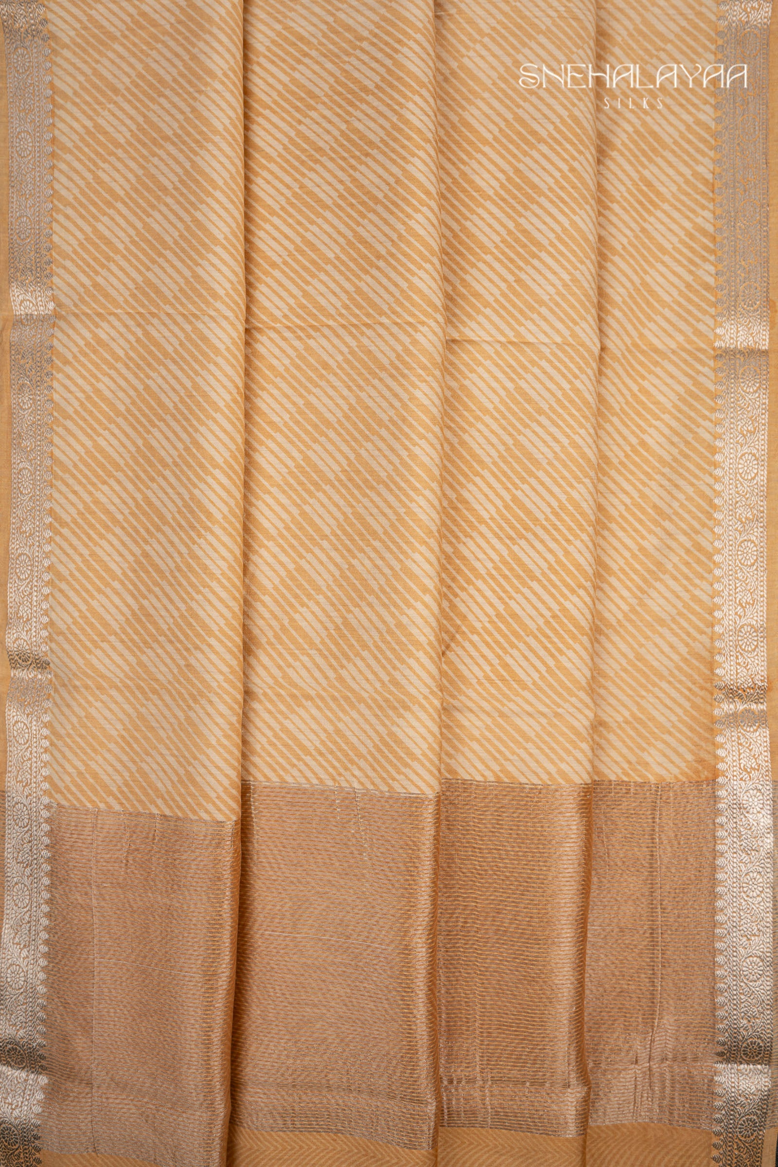 Beige Chanderi Saree