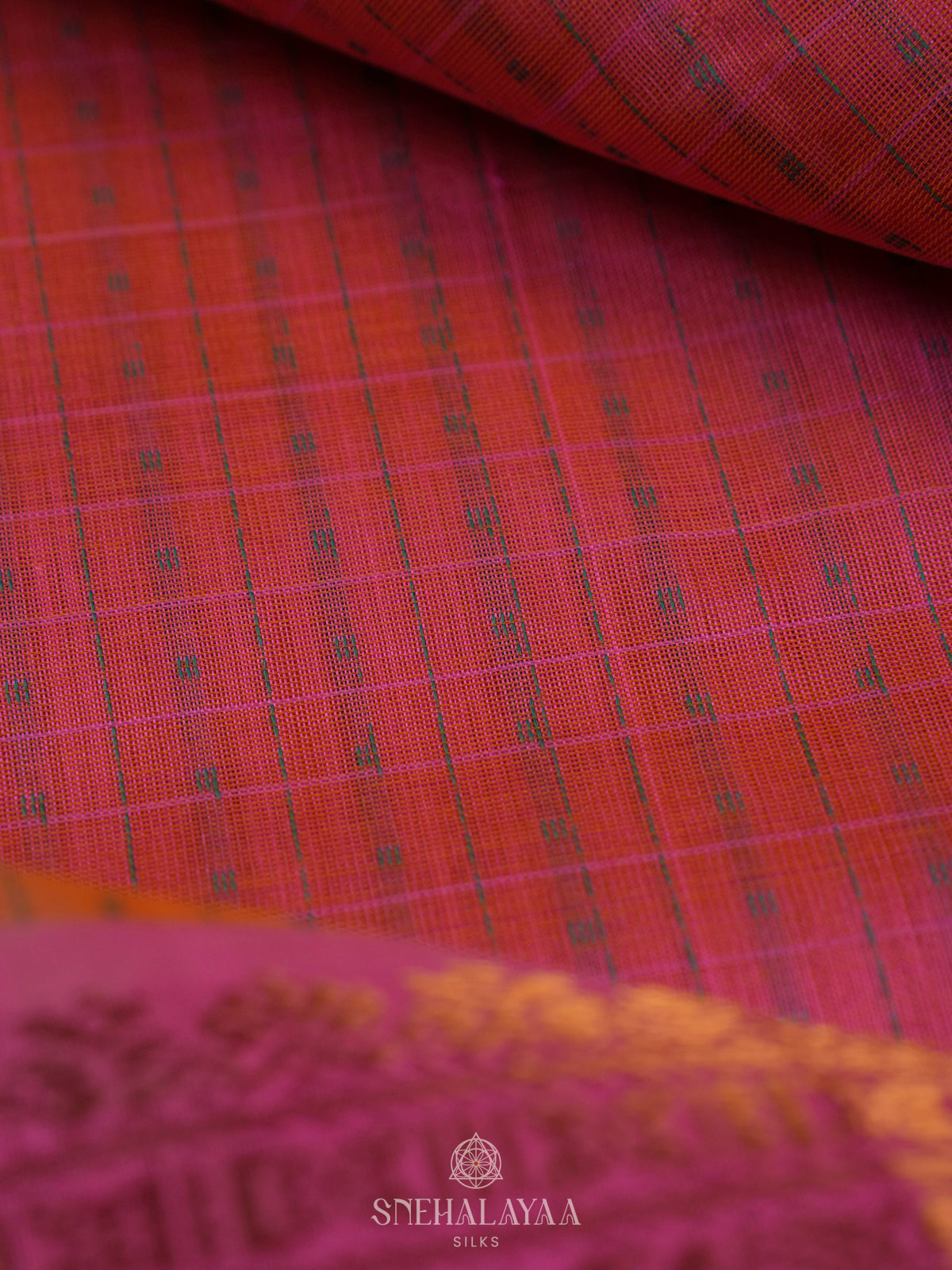Pink Kanchi Silk Cotton Saree