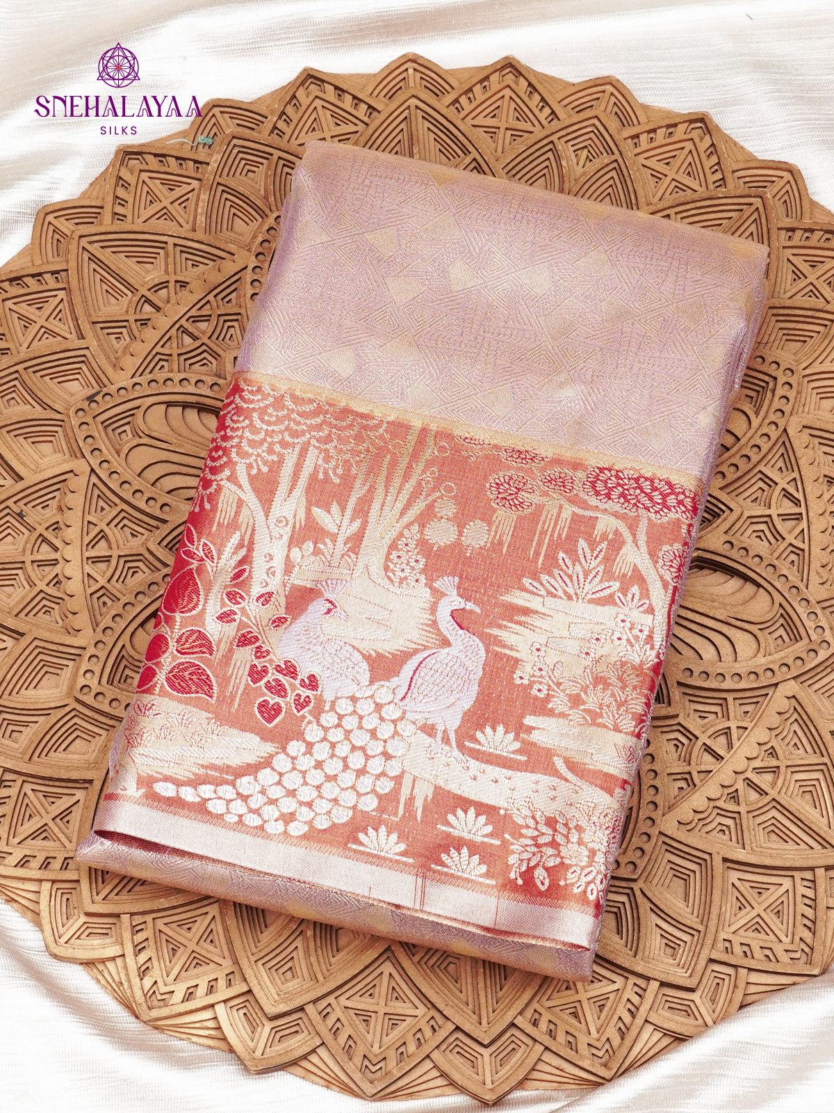 Lavender Art Silk Saree