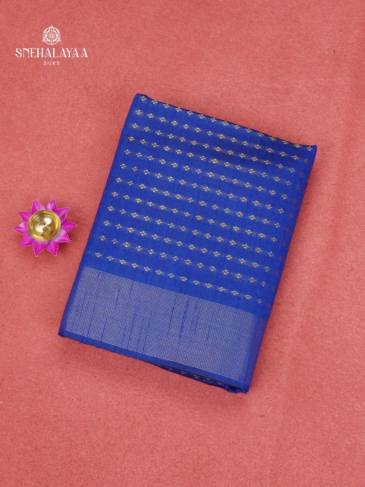 Royal Blue Bamboo Silk Saree