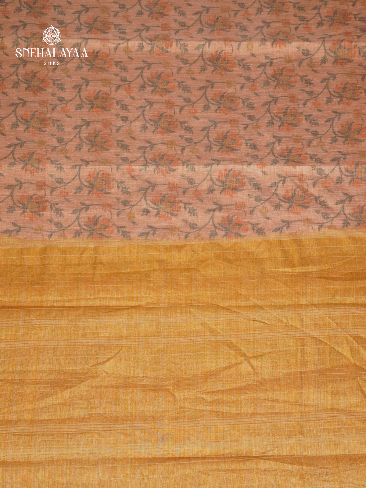Peach Linen Tissue Saree