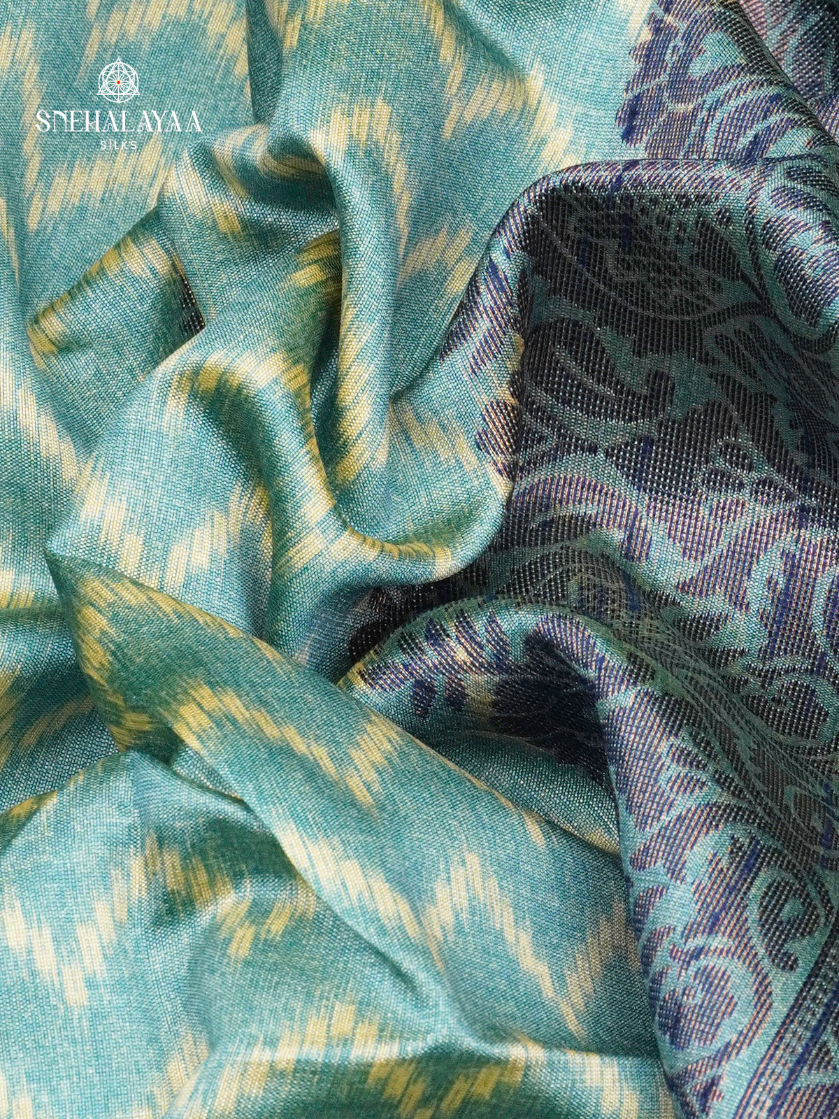 Sea Green Jute Silk Saree