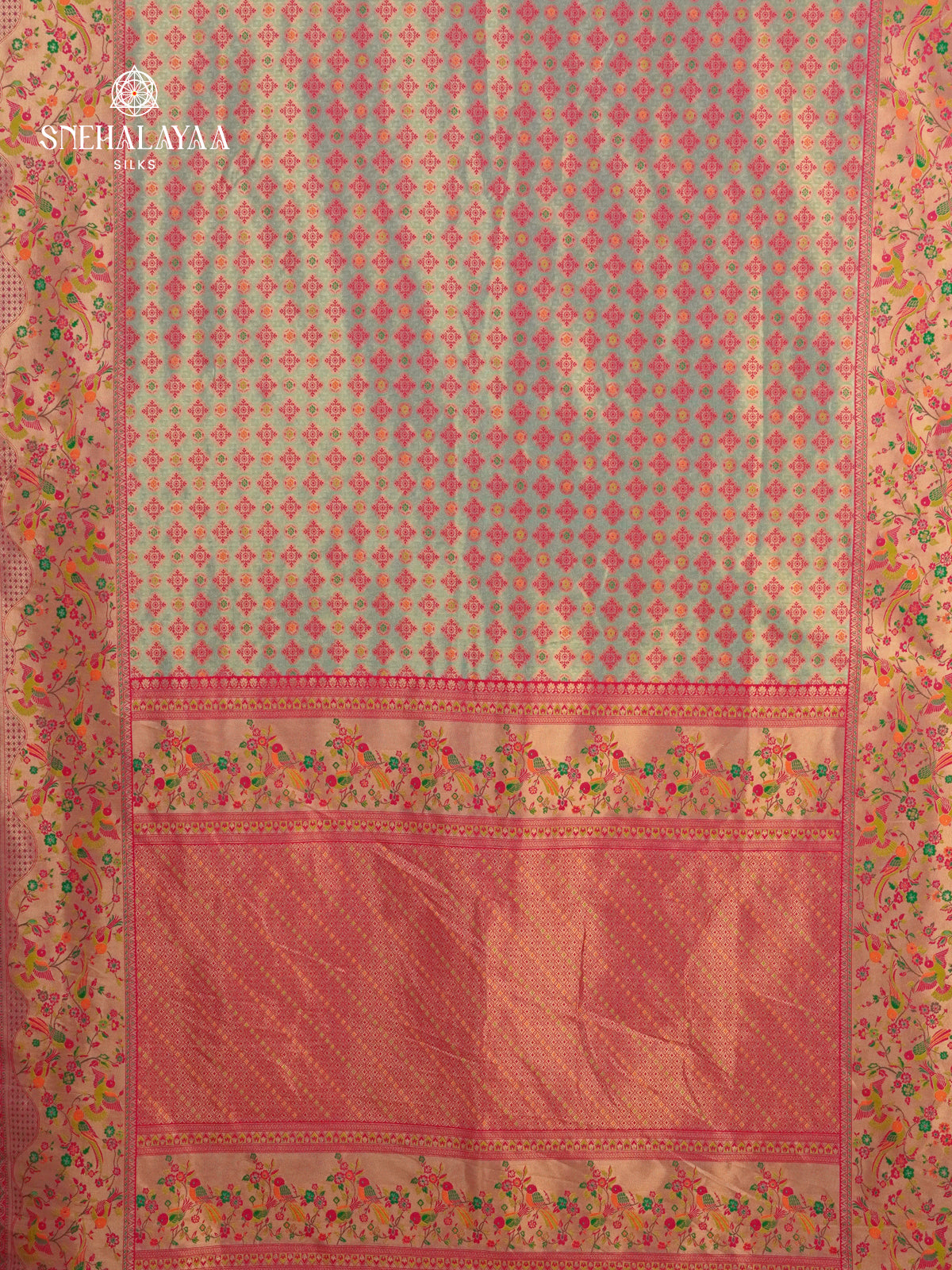 Pale Blue Tissue Paithani Saree