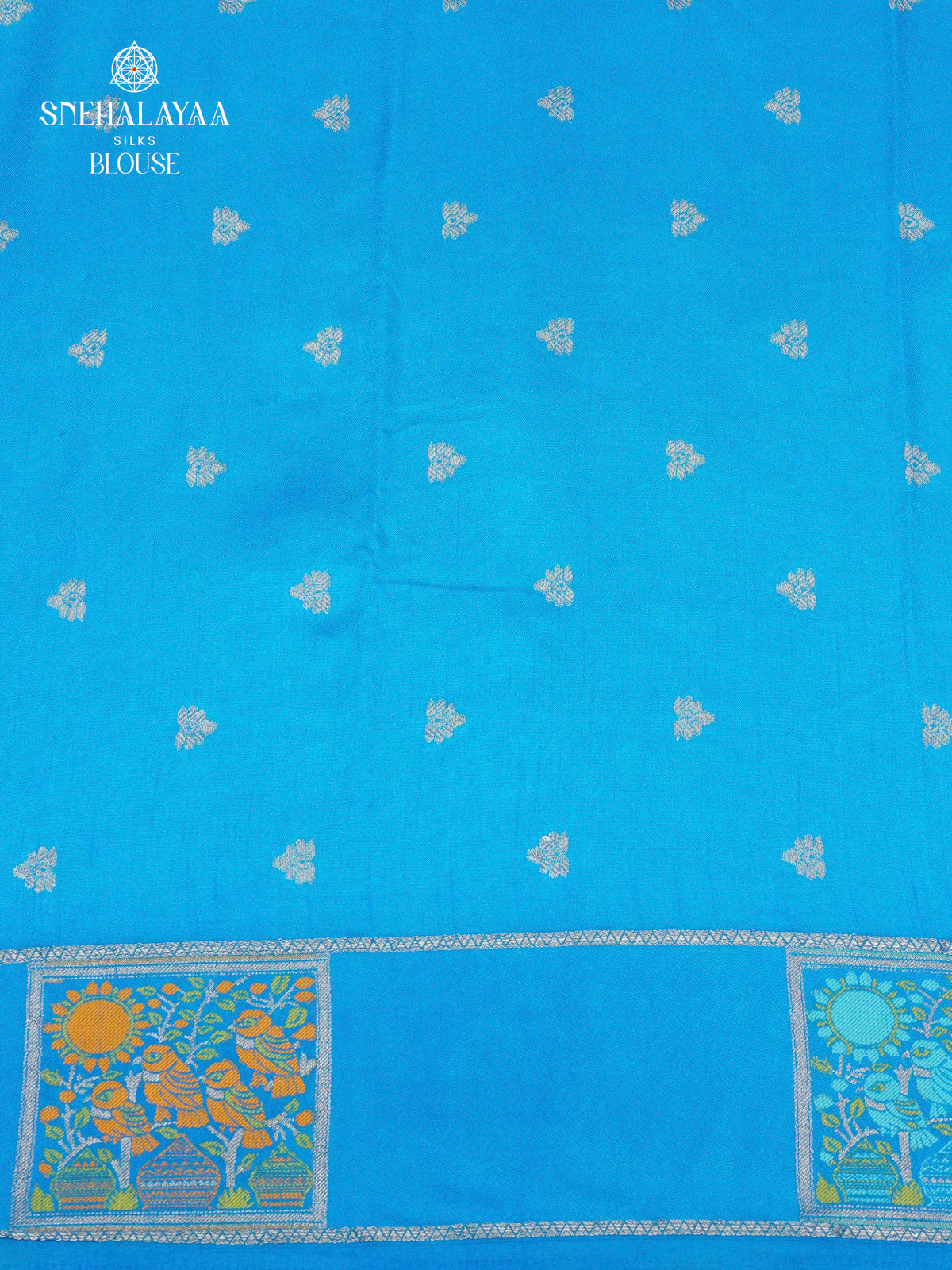 Royal Blue Banaras Dola Silk Saree