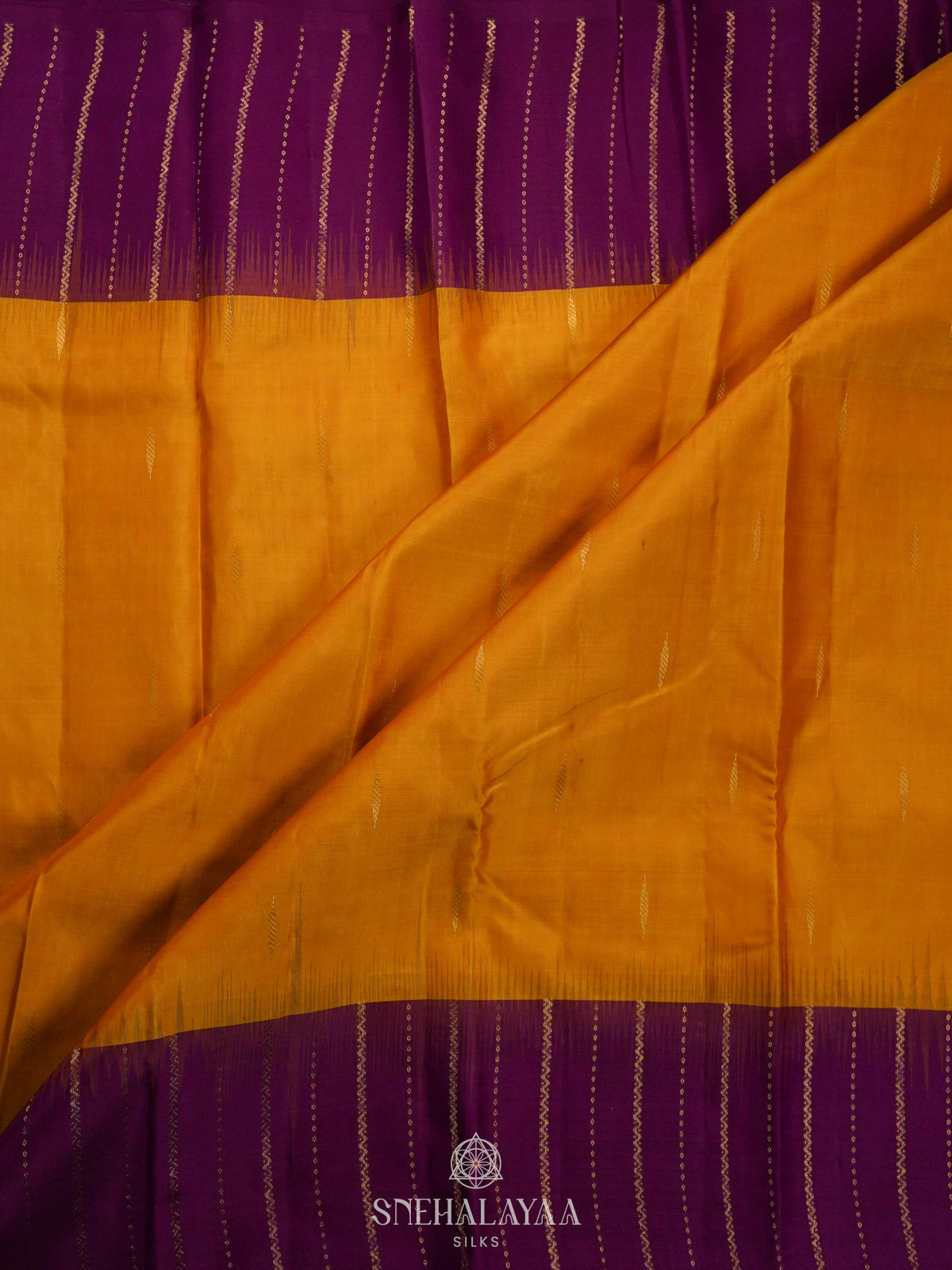 Mango Yellow Kanjivaram Silk Saree