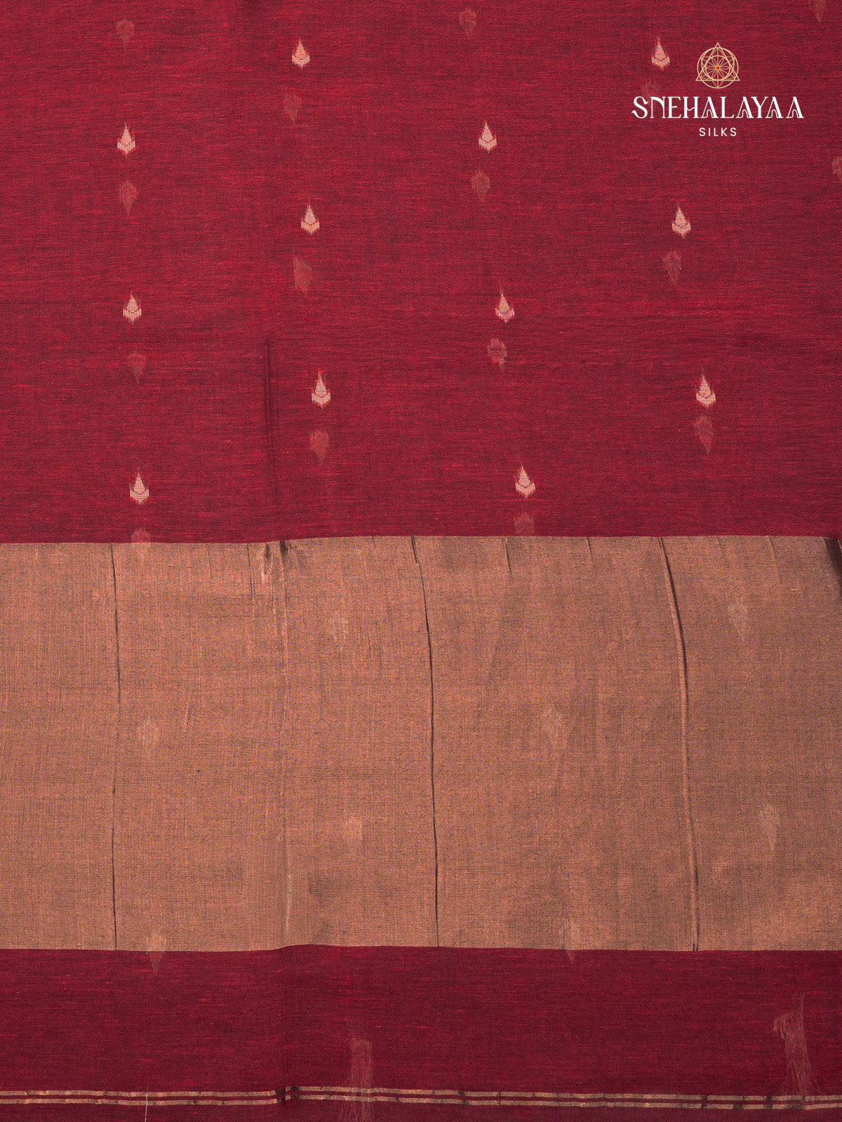 Maroon Sambalpuri Cotton Saree