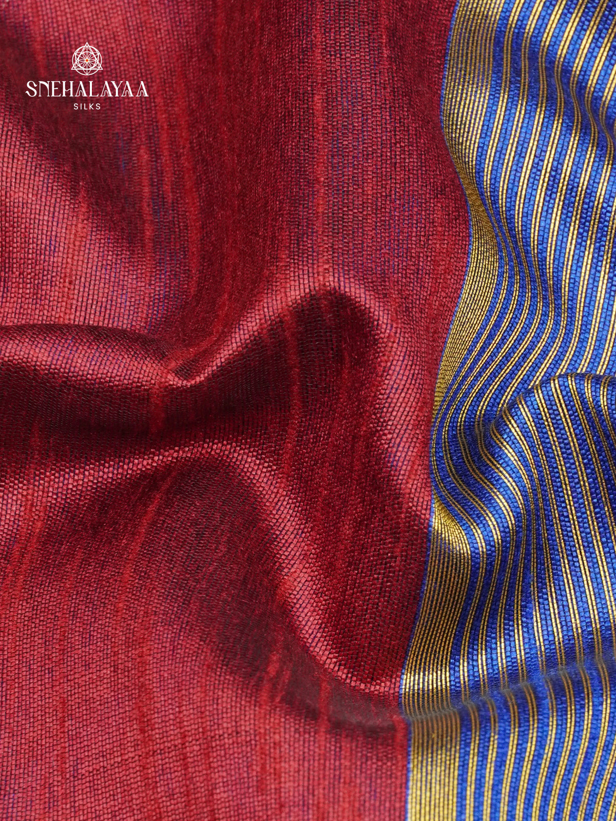 Maroon Bamboo Silk Saree