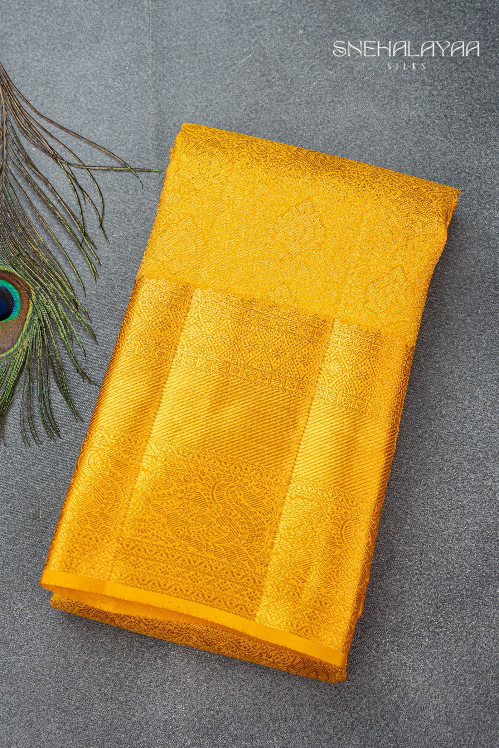 Yellow Kancheevaram Silk Saree