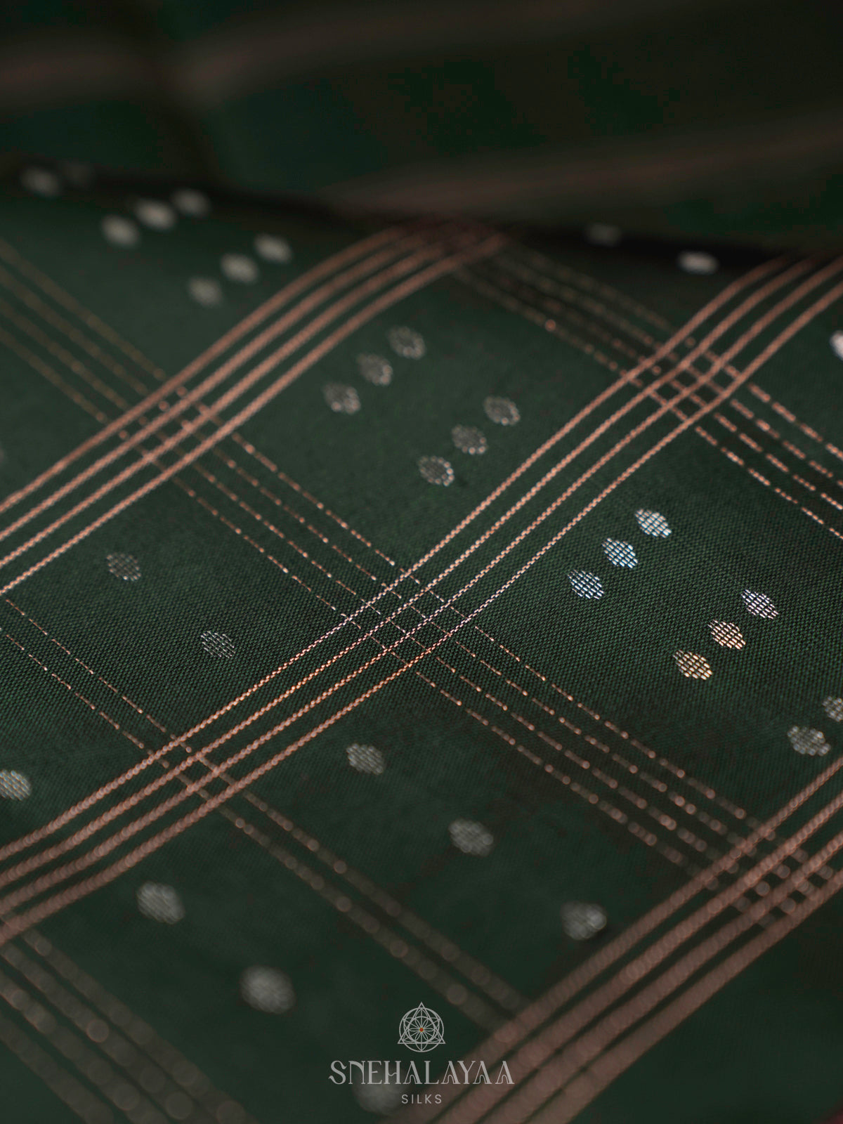 Forest Green Kanjivaram Silk Saree