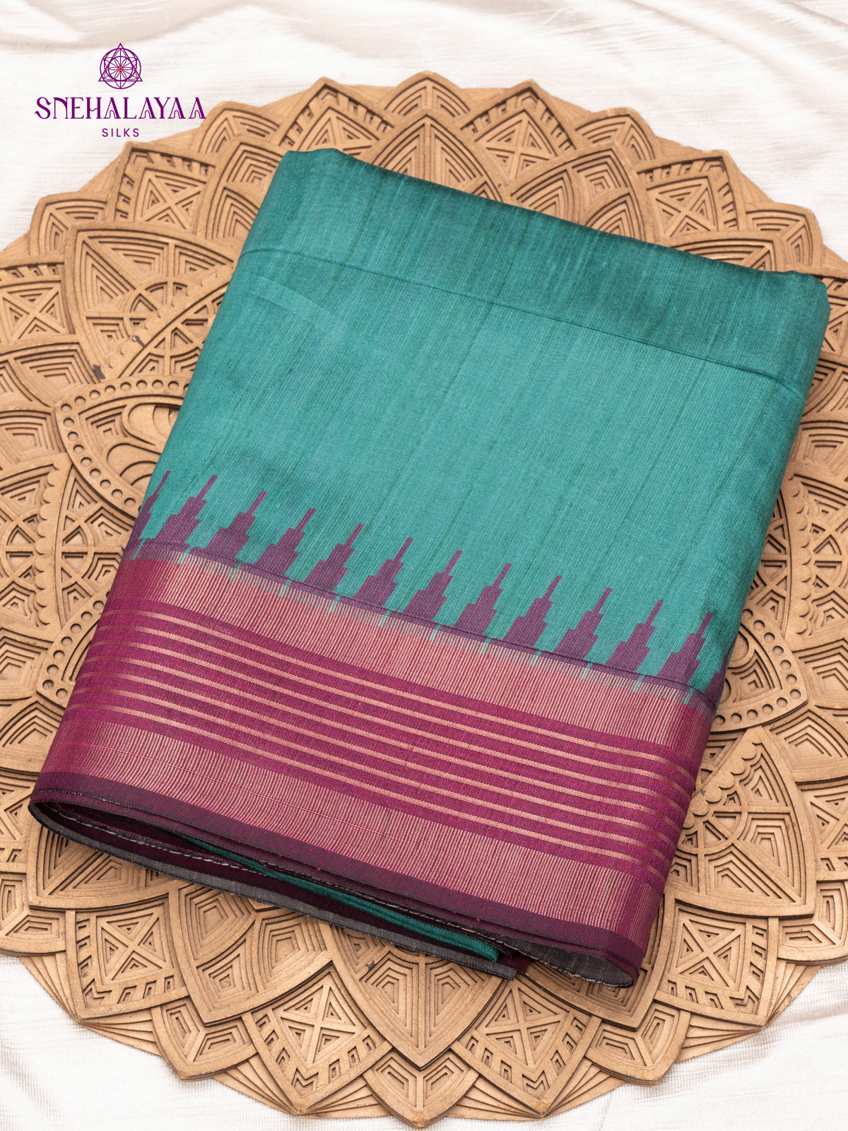 blue Jute Saree