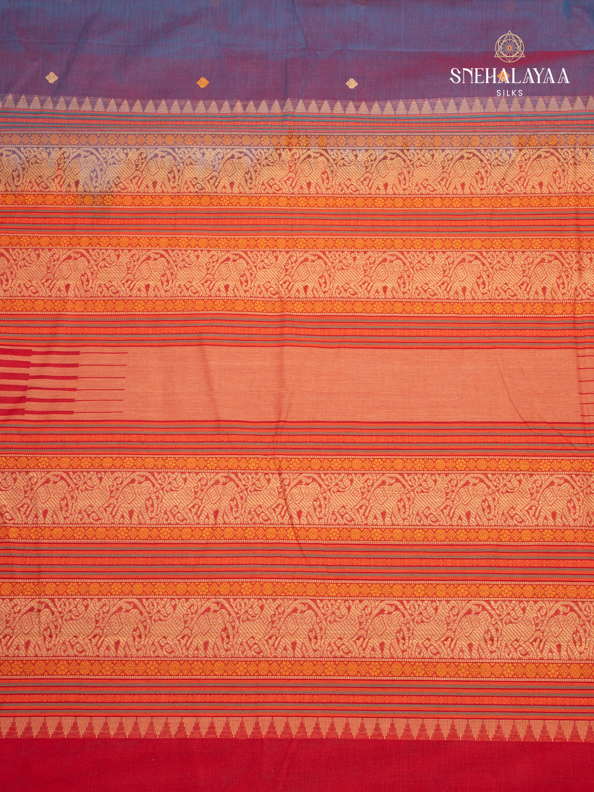 Deep Blue Kanchi Cotton Saree