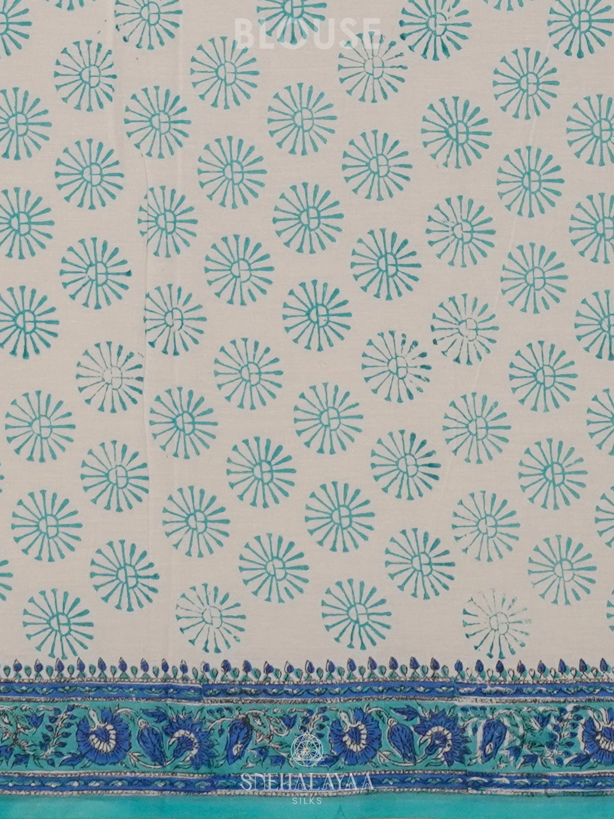 White Jaipur Cotton Saree