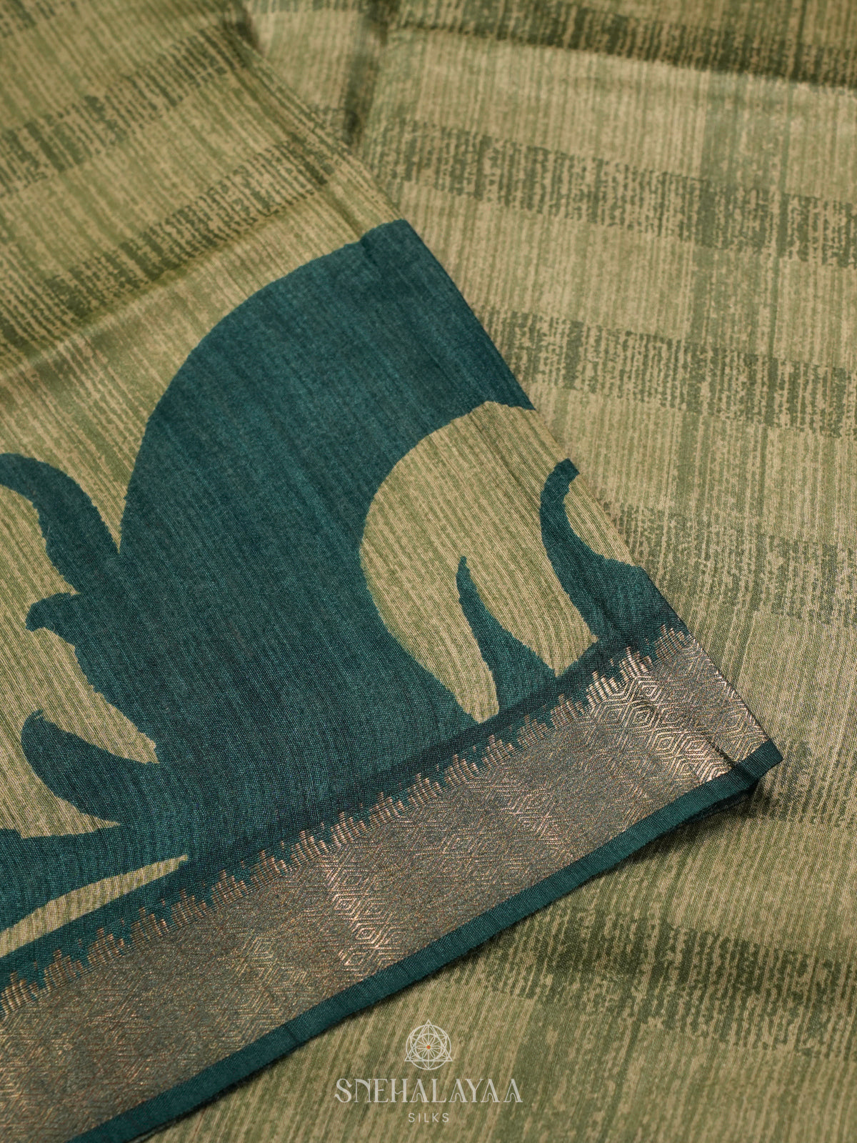 Teal Green Chanderi Saree