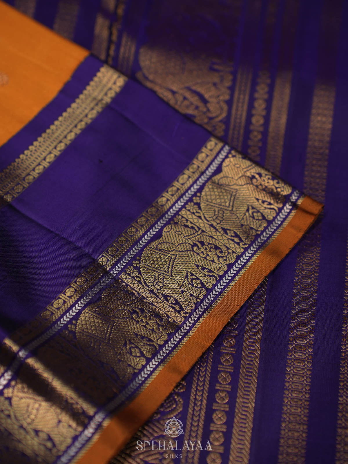Yellow Kanjivaram Silk Saree