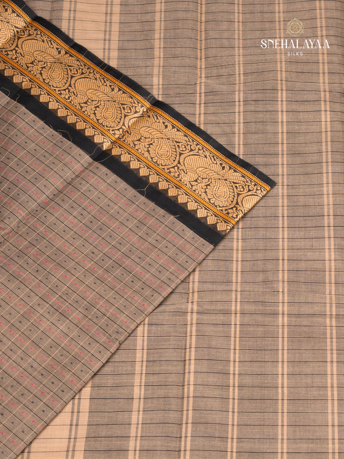 Grey Chettinad Cotton Saree