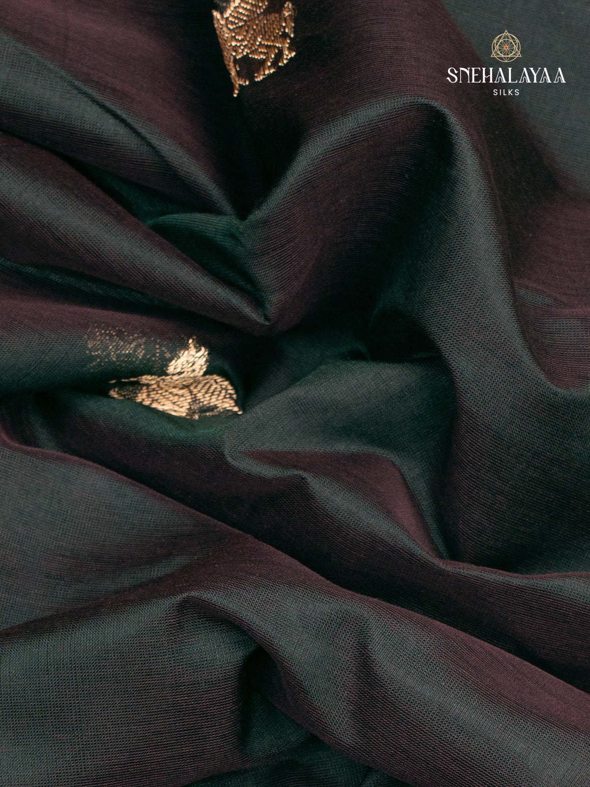 Black Kanchi Silk Cotton Saree