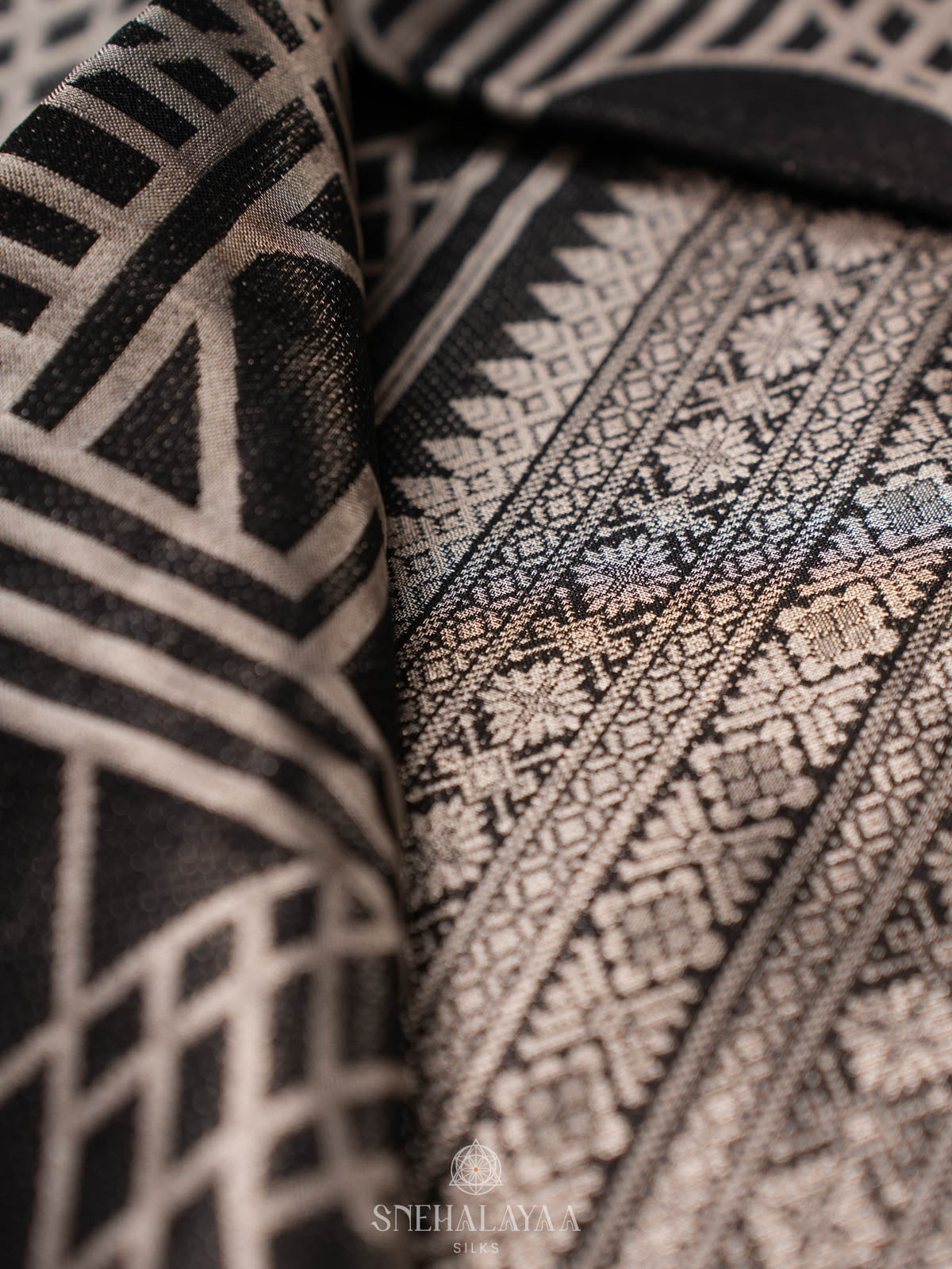 Black Kanjivaram Silk Saree