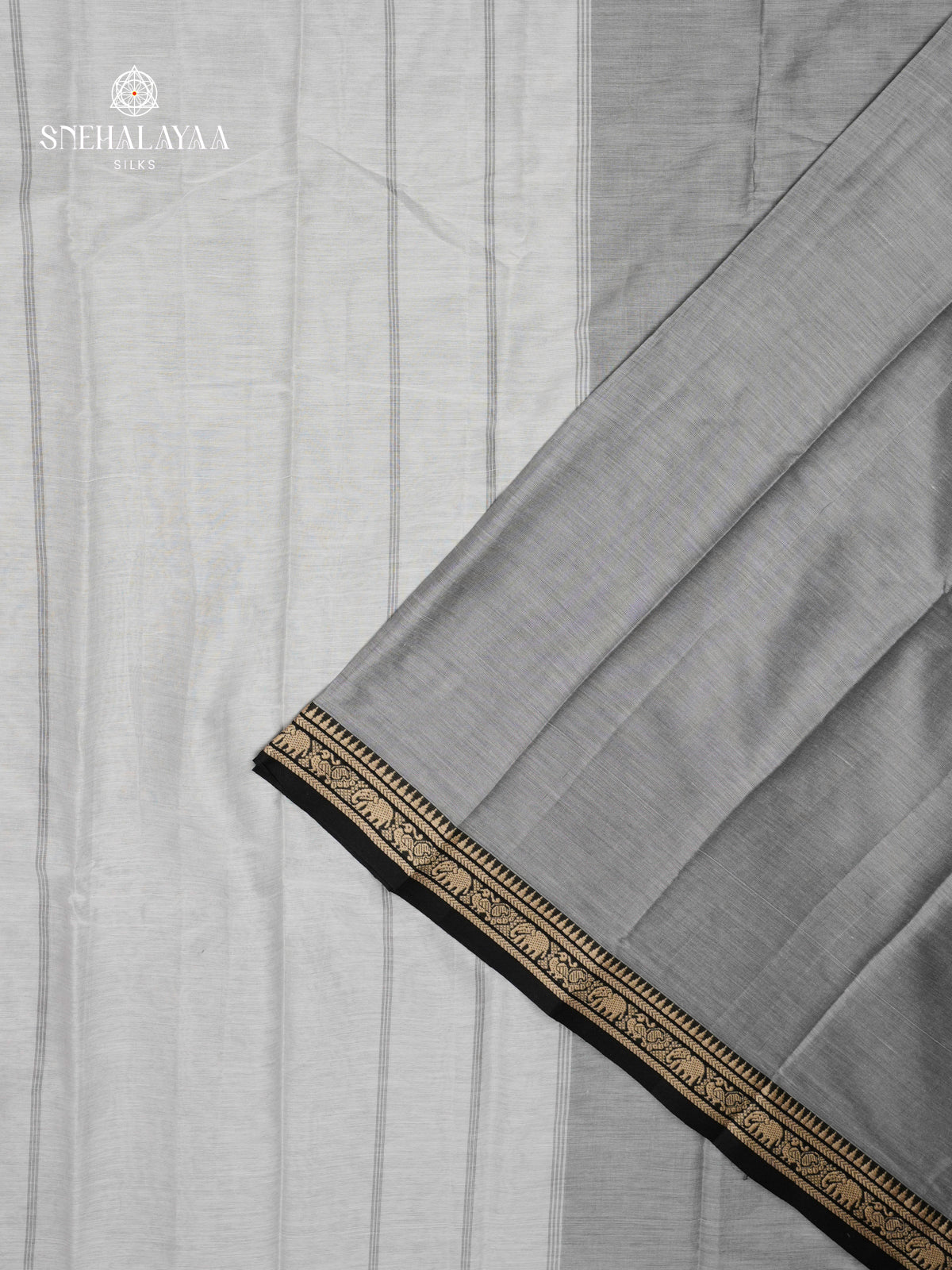 Grey Narayanpet Cotton Saree