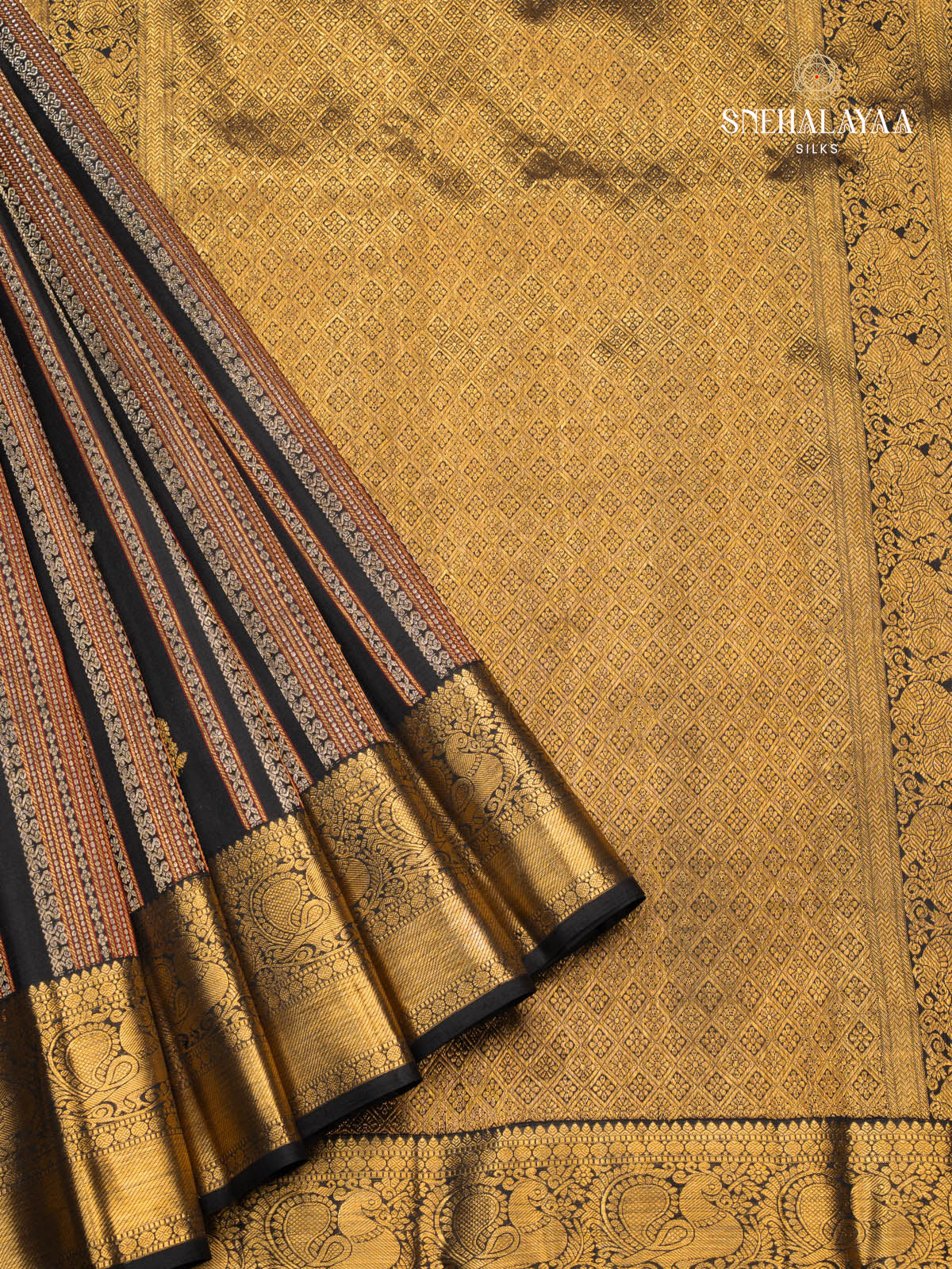 Black Kanjivaram Silk Saree