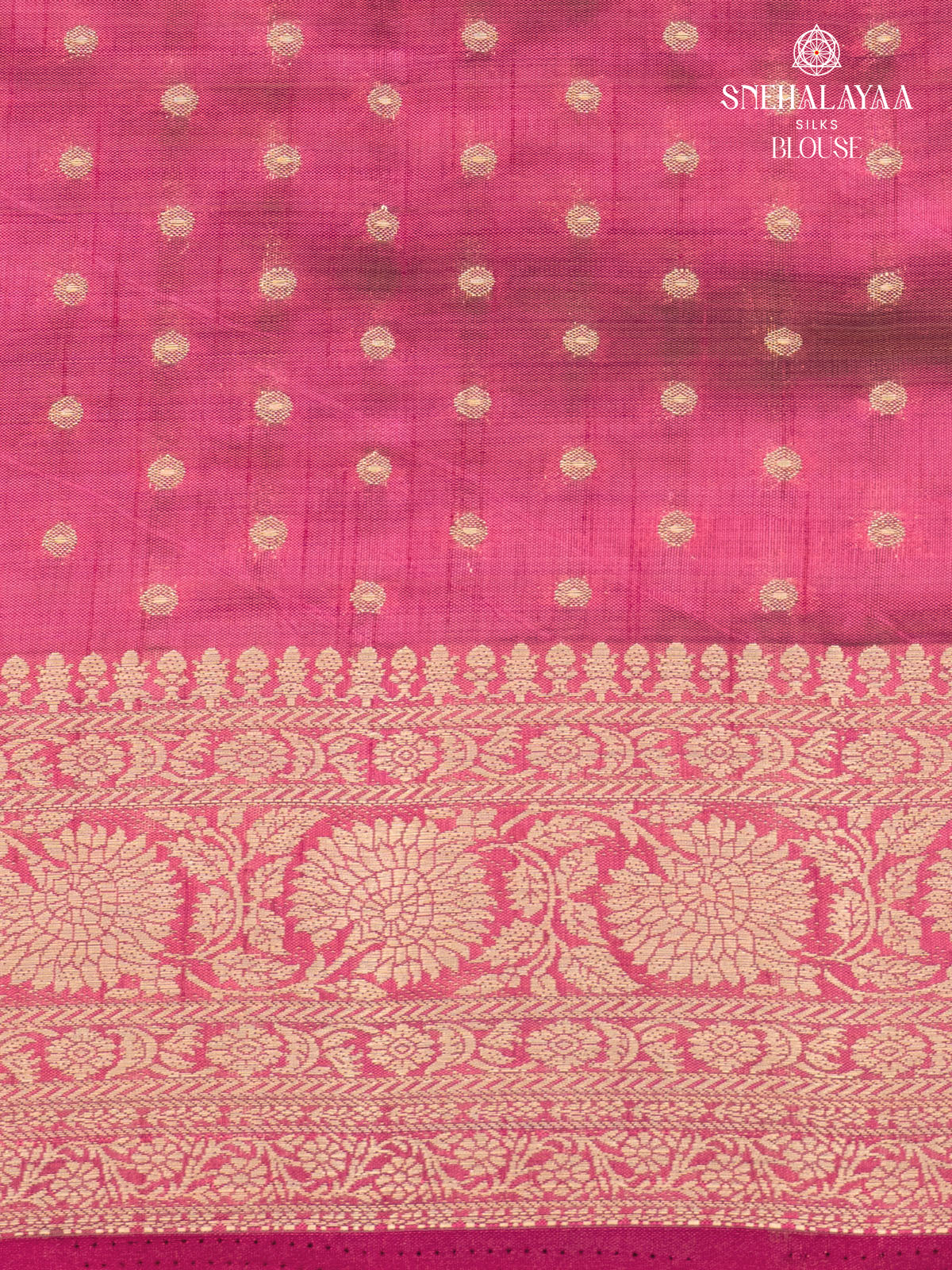 Peach Pink Raw Silk Saree