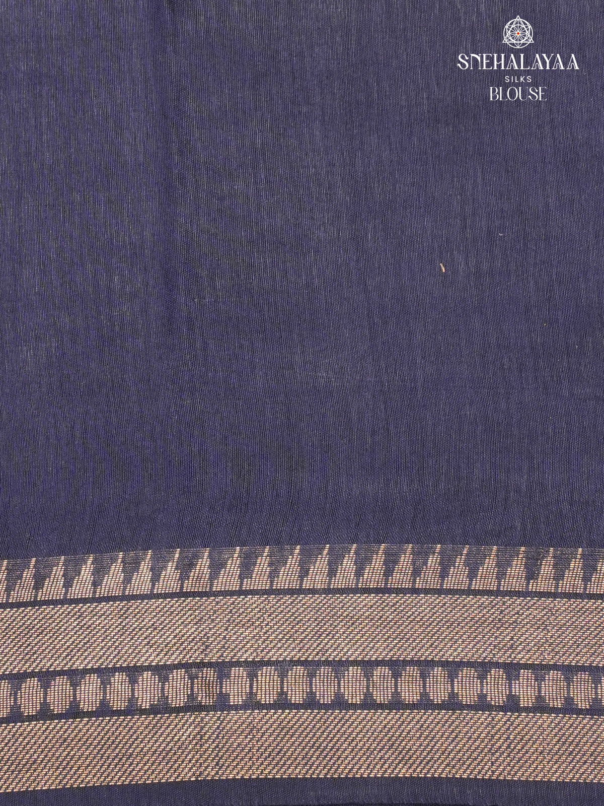 Navy Blue Bamboo Silk Saree