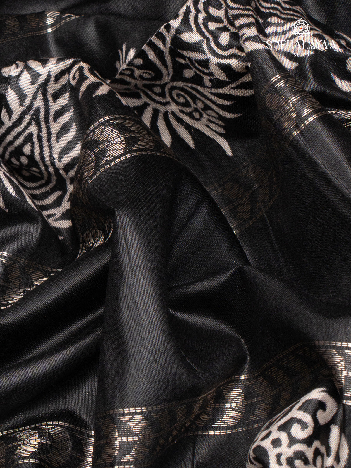Black Bamboo Silk Saree