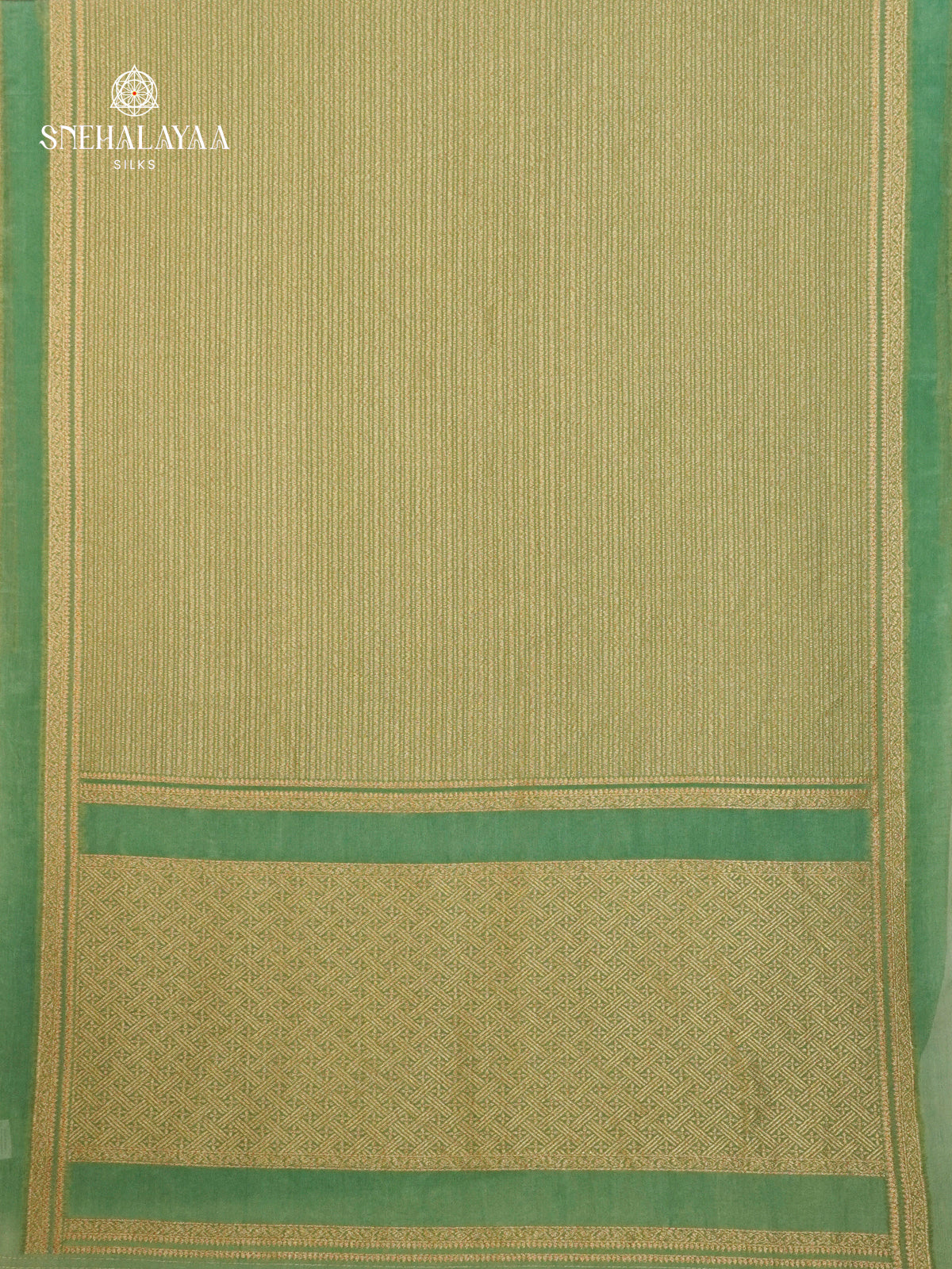Pale Green Banaras Crepe Silk Saree