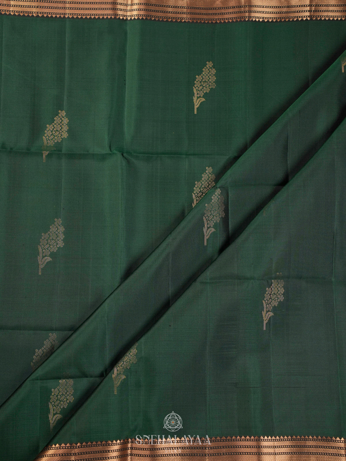 Emerald Green Soft Silk Saree