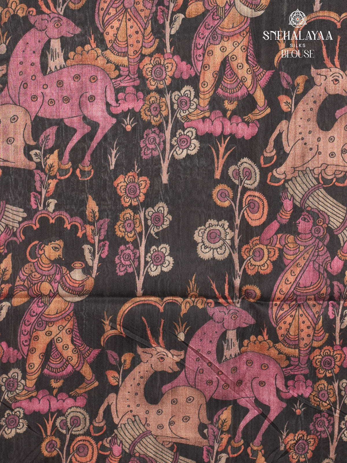 Grey Kalamkari Tussar Saree