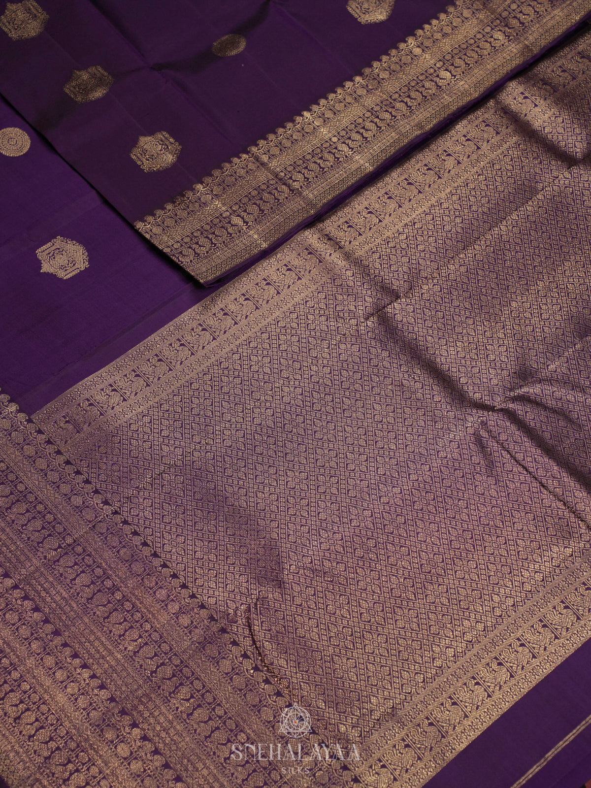 Purple Kanjivaram Silk Saree