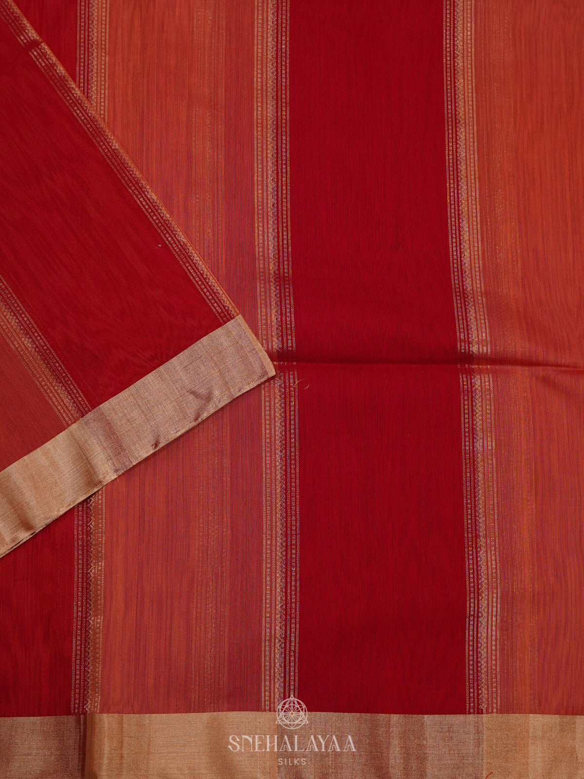 Red Kora Silk Cotton Saree