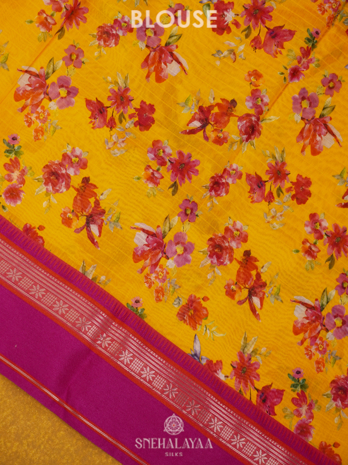 Yellow Chanderi Saree