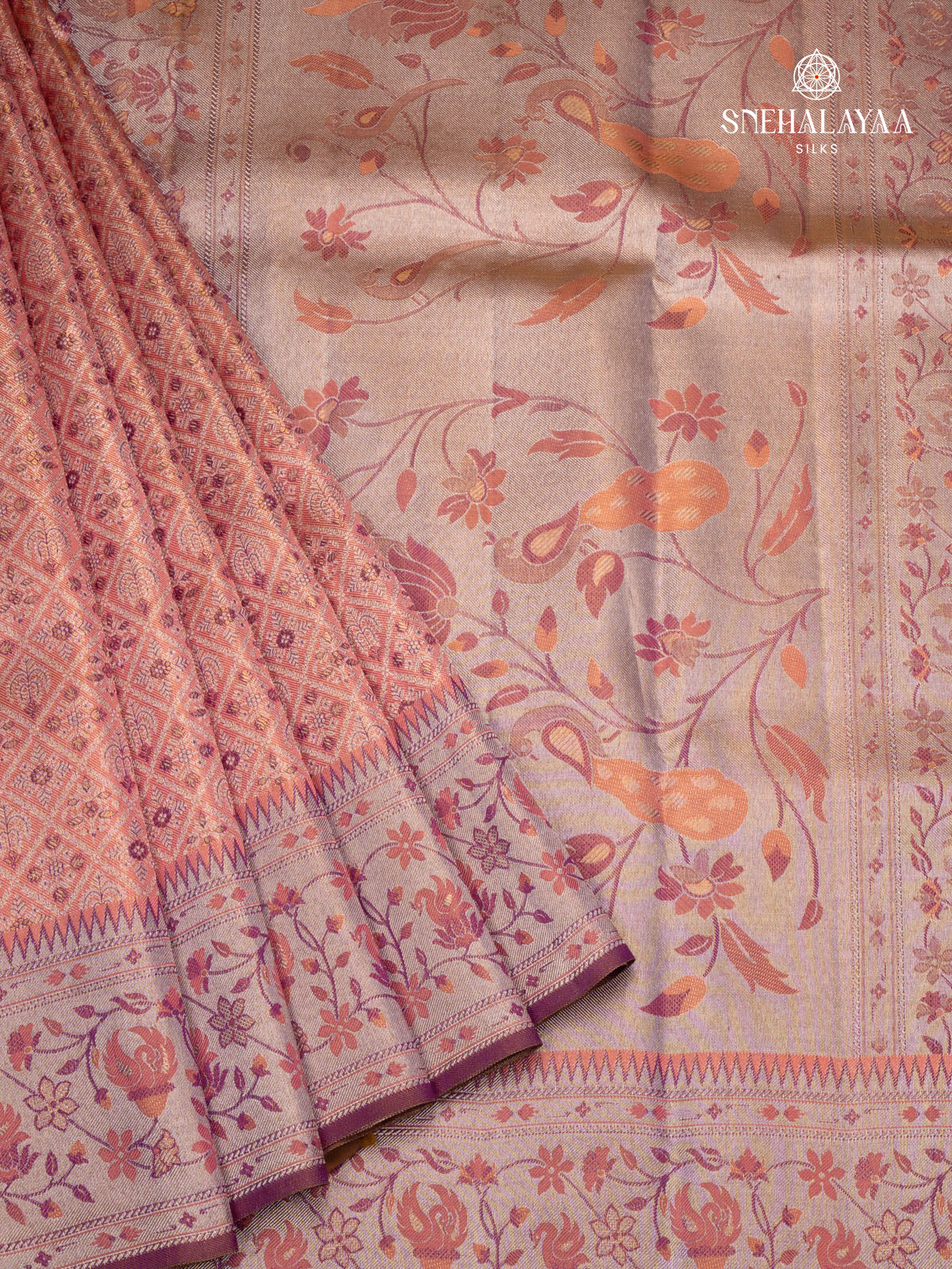 Pink Kanjivaram Silk Saree