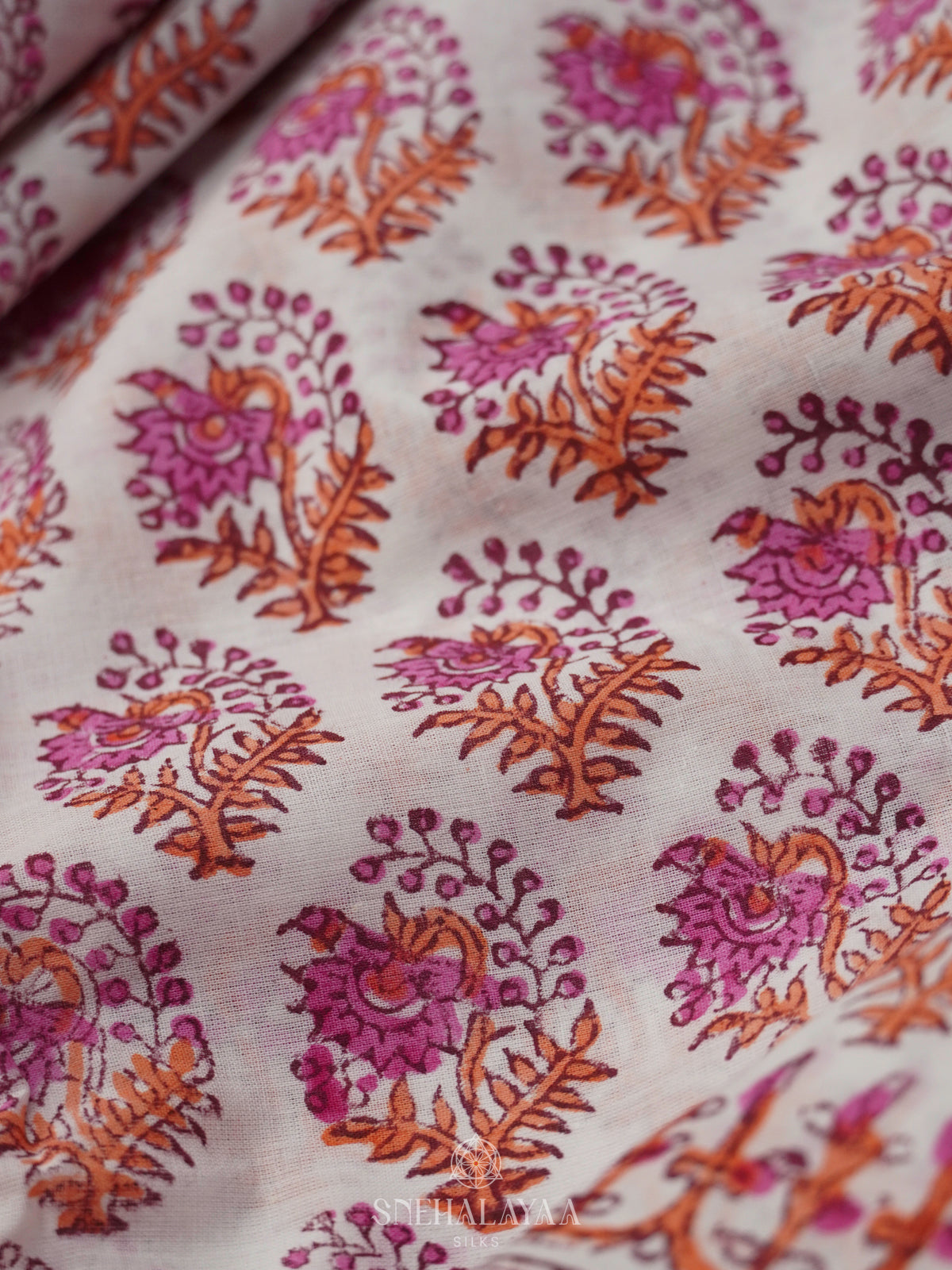 White Jaipur Cotoon Saree