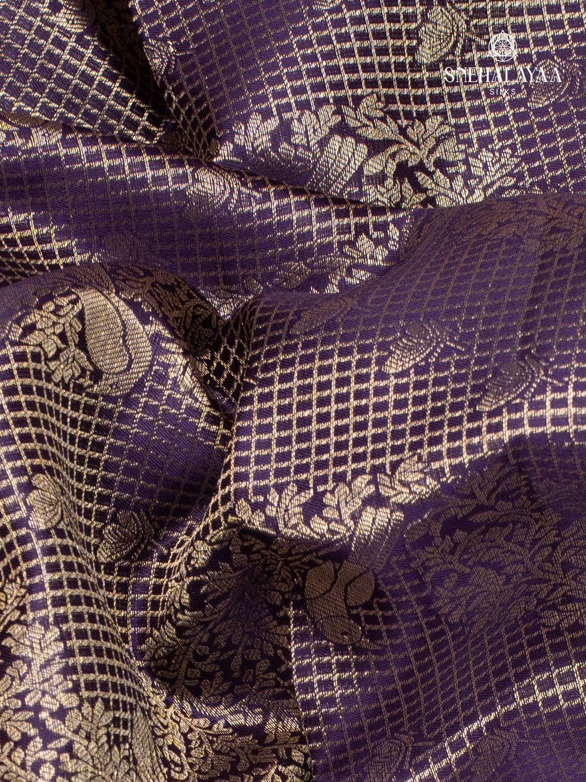 Purple Kanjivaram Silk Saree