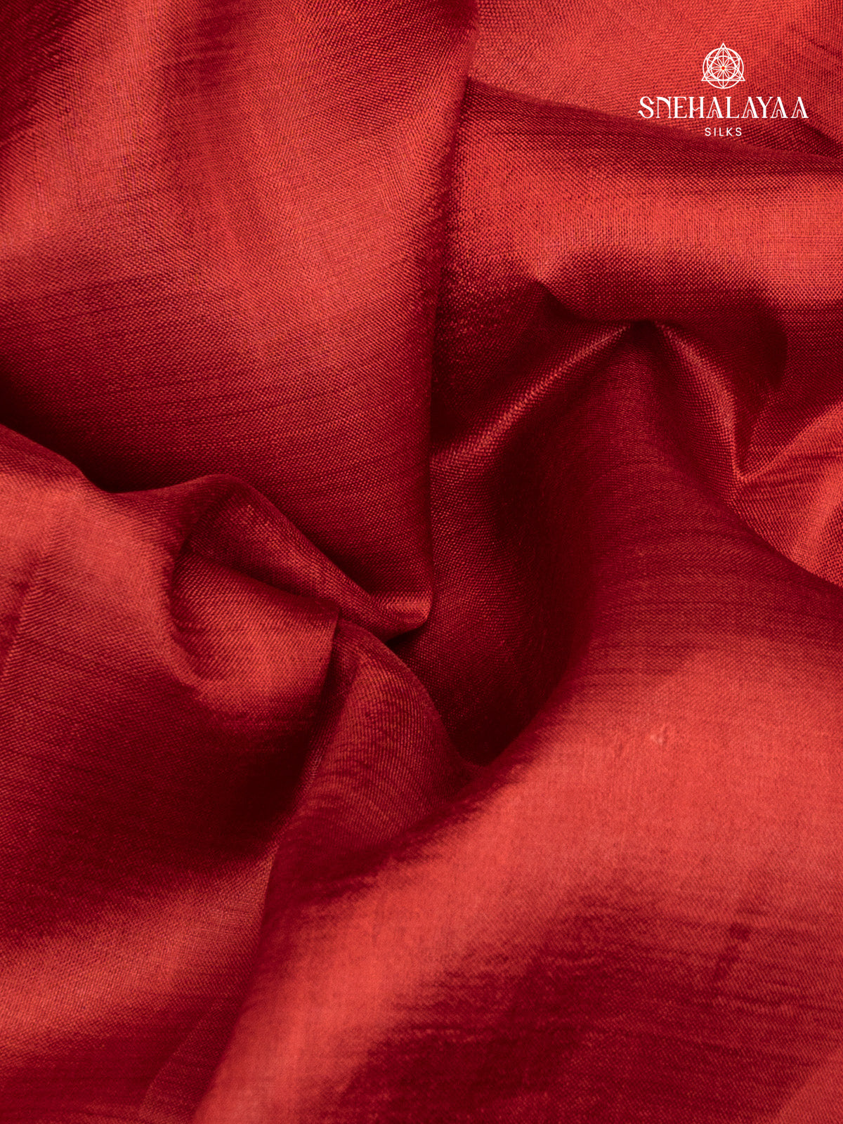 Red Printed Tussar Saree