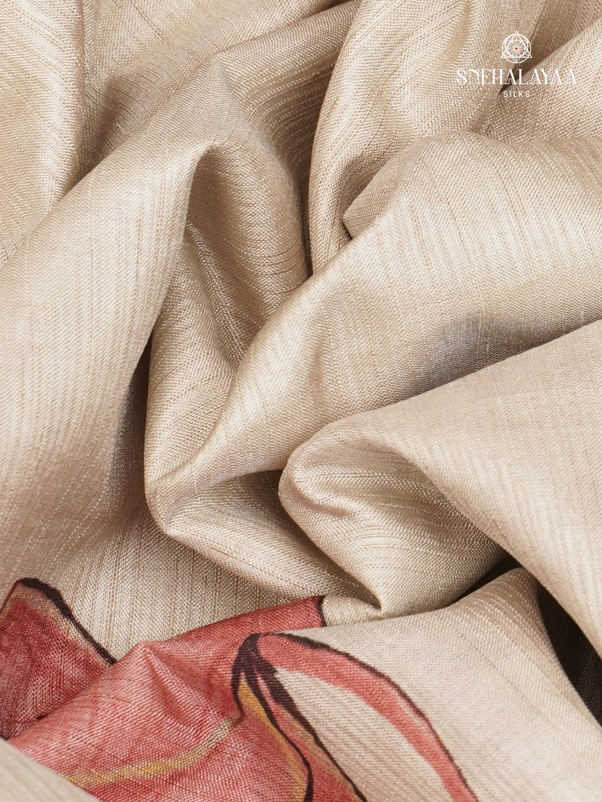 Off White Tussar Saree