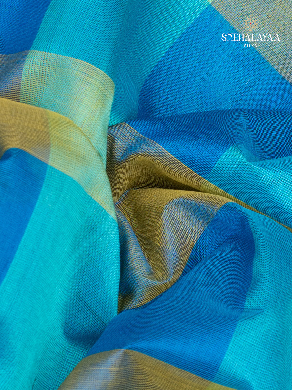 Blue Kanchi Silk Cotton Saree